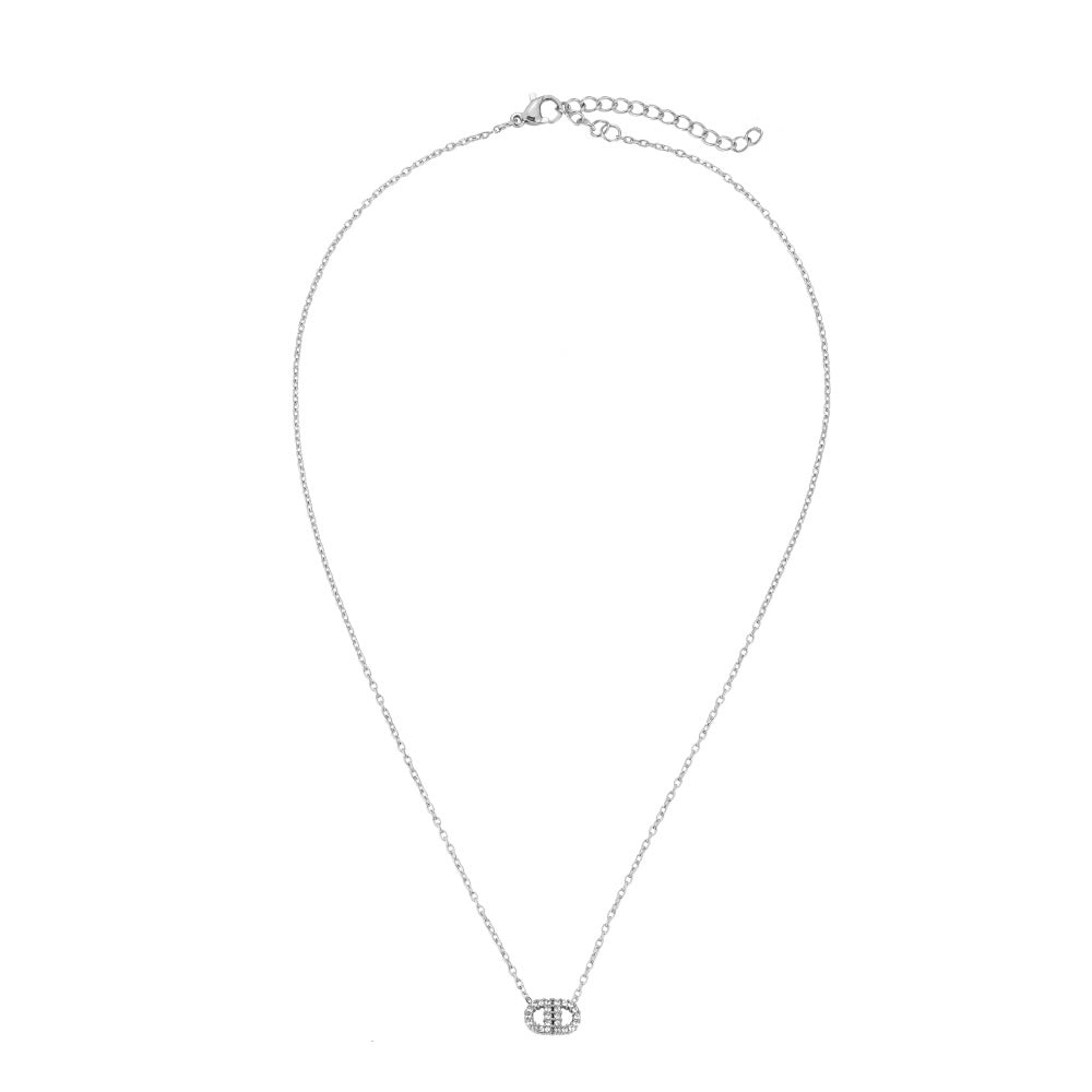 DD Simli Gümüş Kolye