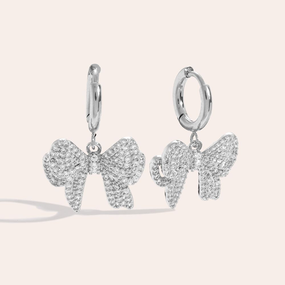 Halka küpeler Işıltılı papyon