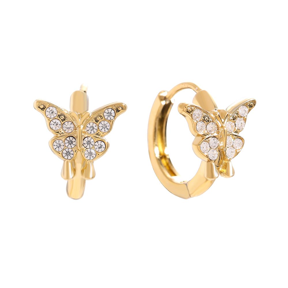 Mini Kelebek Halka Küpeler