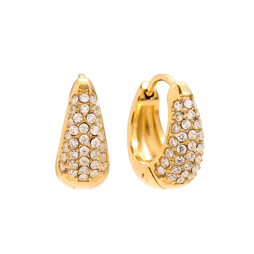 Damla Parıltılı Küpeler 8mm