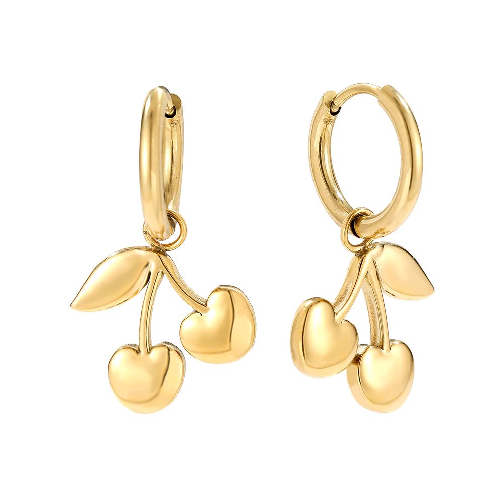 Kiraz halka küpeler