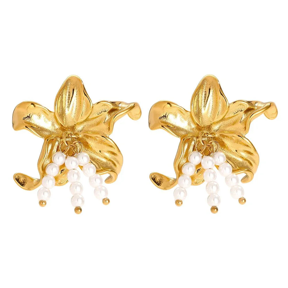Ohrringe Flower Pearls - NK Accessoires