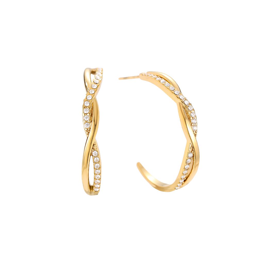 Ohrringe Fine Twist - 18K vergoldet