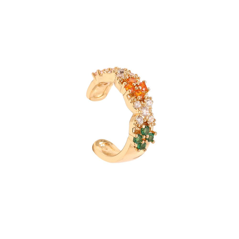 Earcuff Multicolor -14K vergoldet