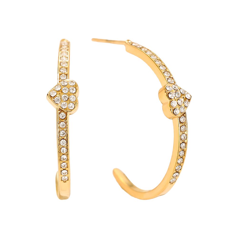 Creolen Fine Heart Love -18K vergoldet