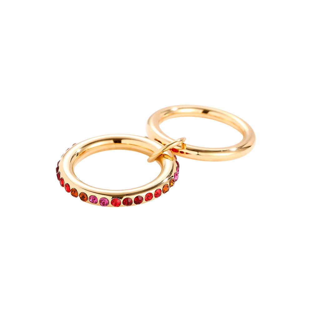 Ring Pave Flow Diamond Pink