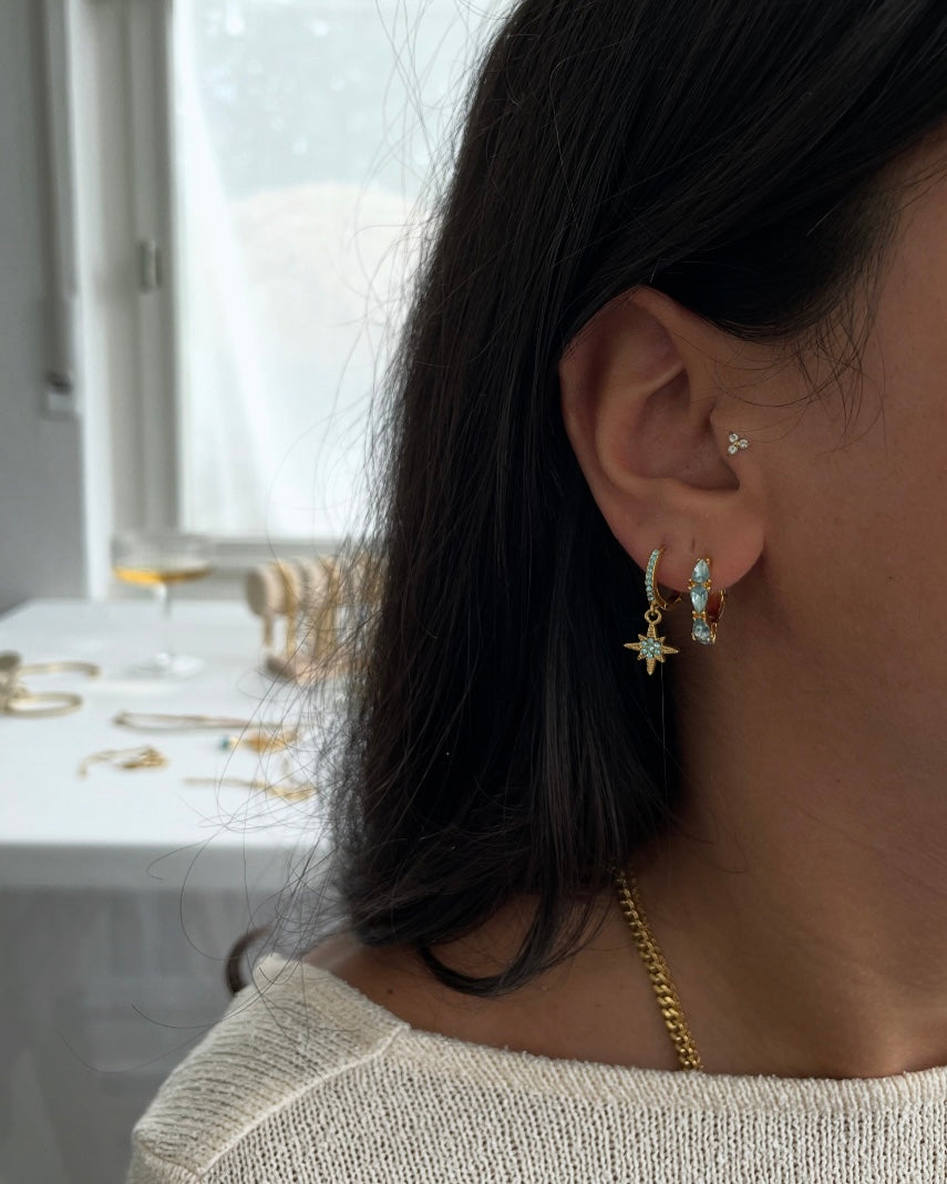 Kuzey Yıldızı Halka Küpeler