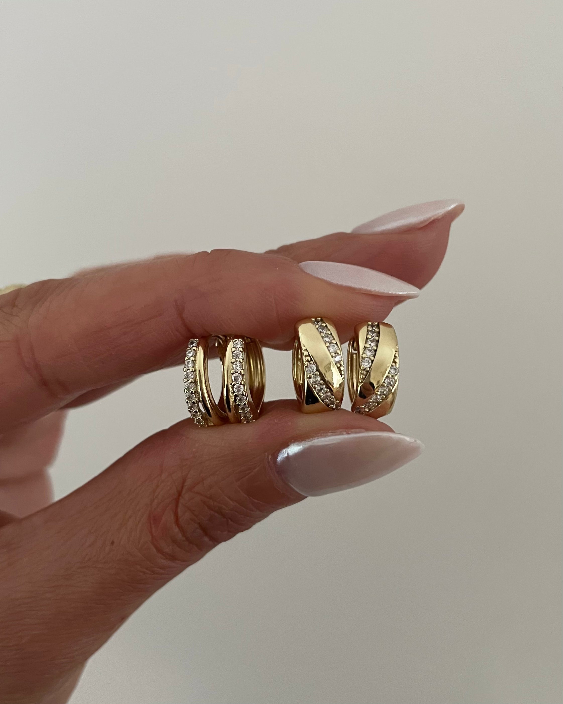 Creolen VIP Layer Line -14K vergoldet