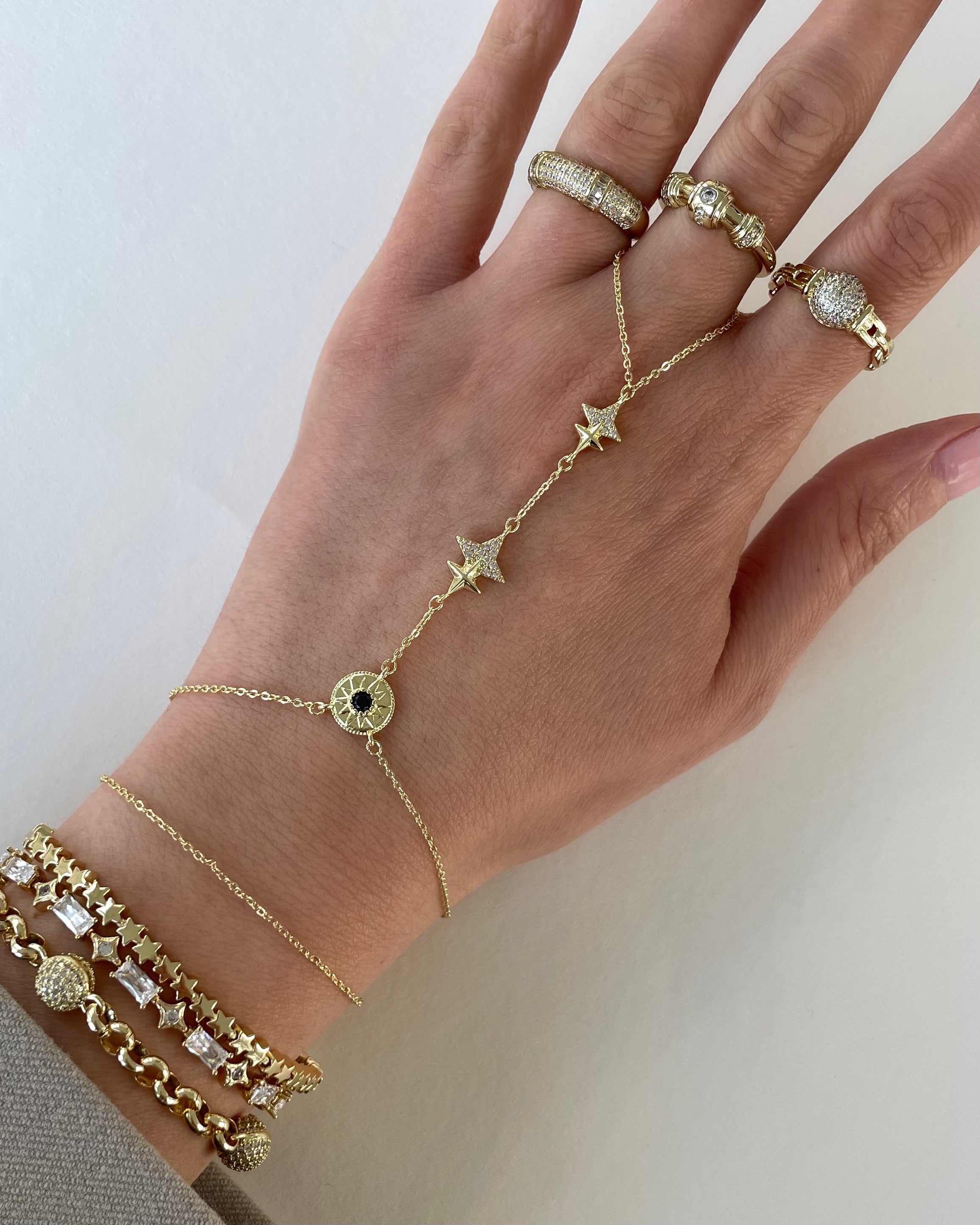 Hand Chain VIP Layer Ayla -14K vergoldet