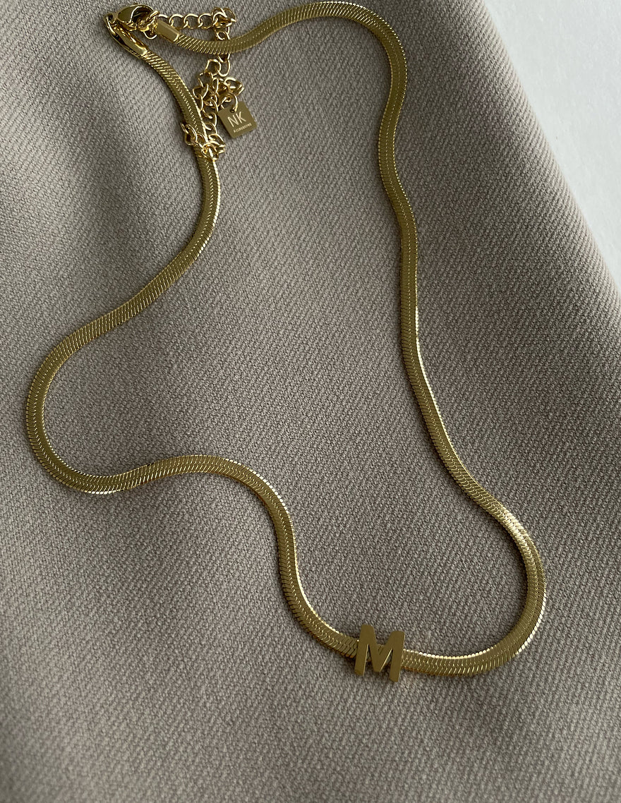 Yılan Alfabesi Altın Kolye
