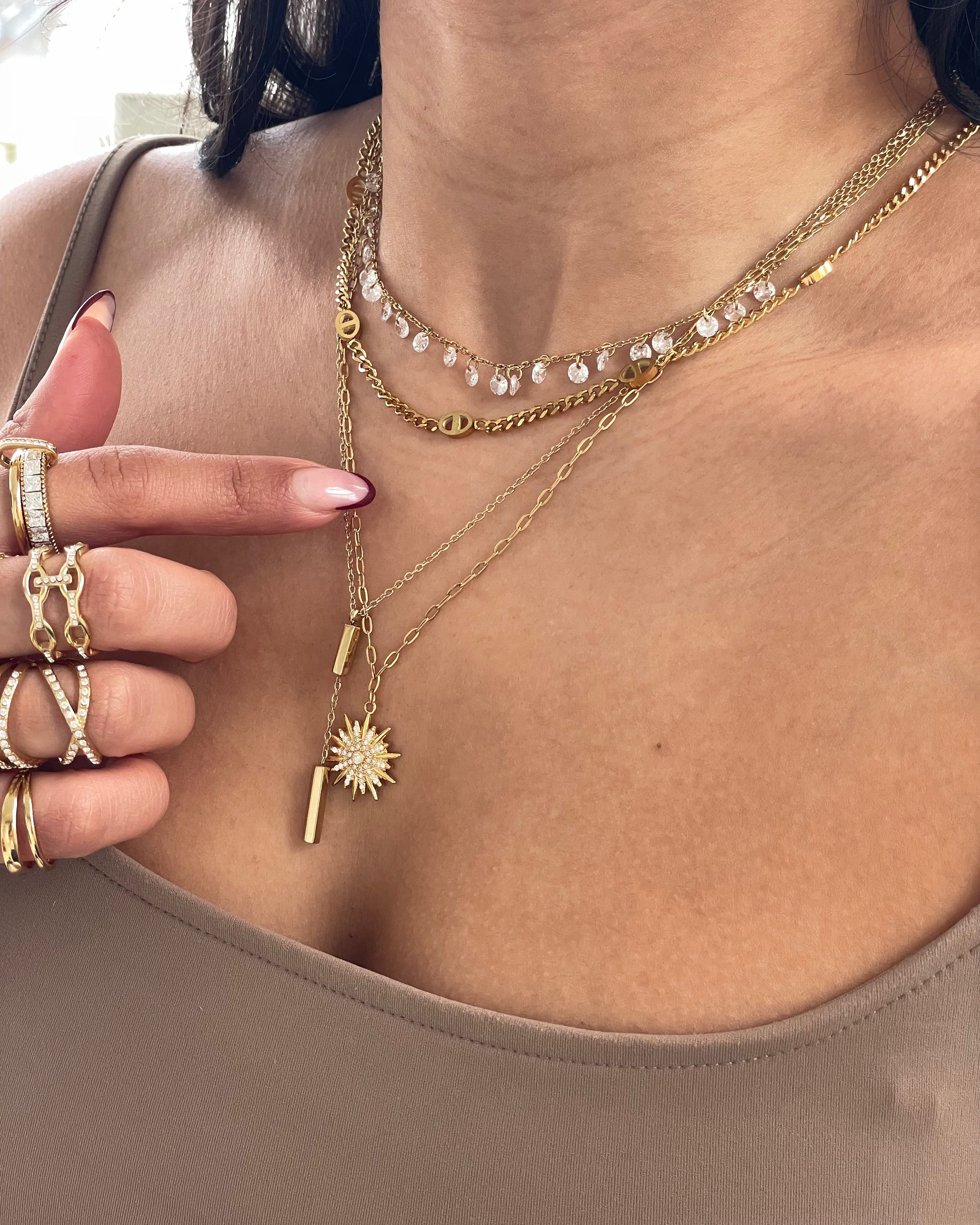 Kette Shiny Brillant -18K vergoldet