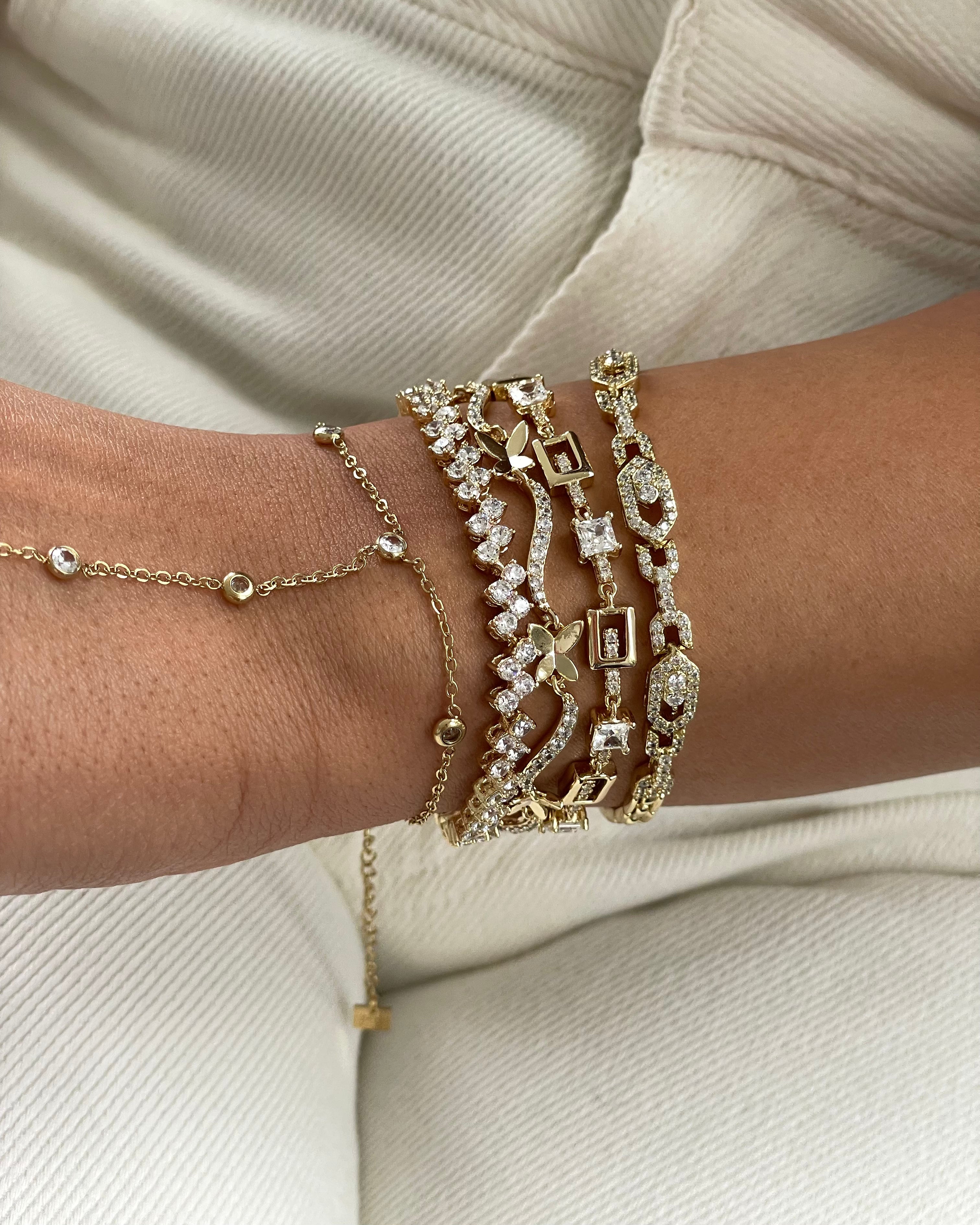 Armband VIP Glitter Diamonds -14K vergoldet