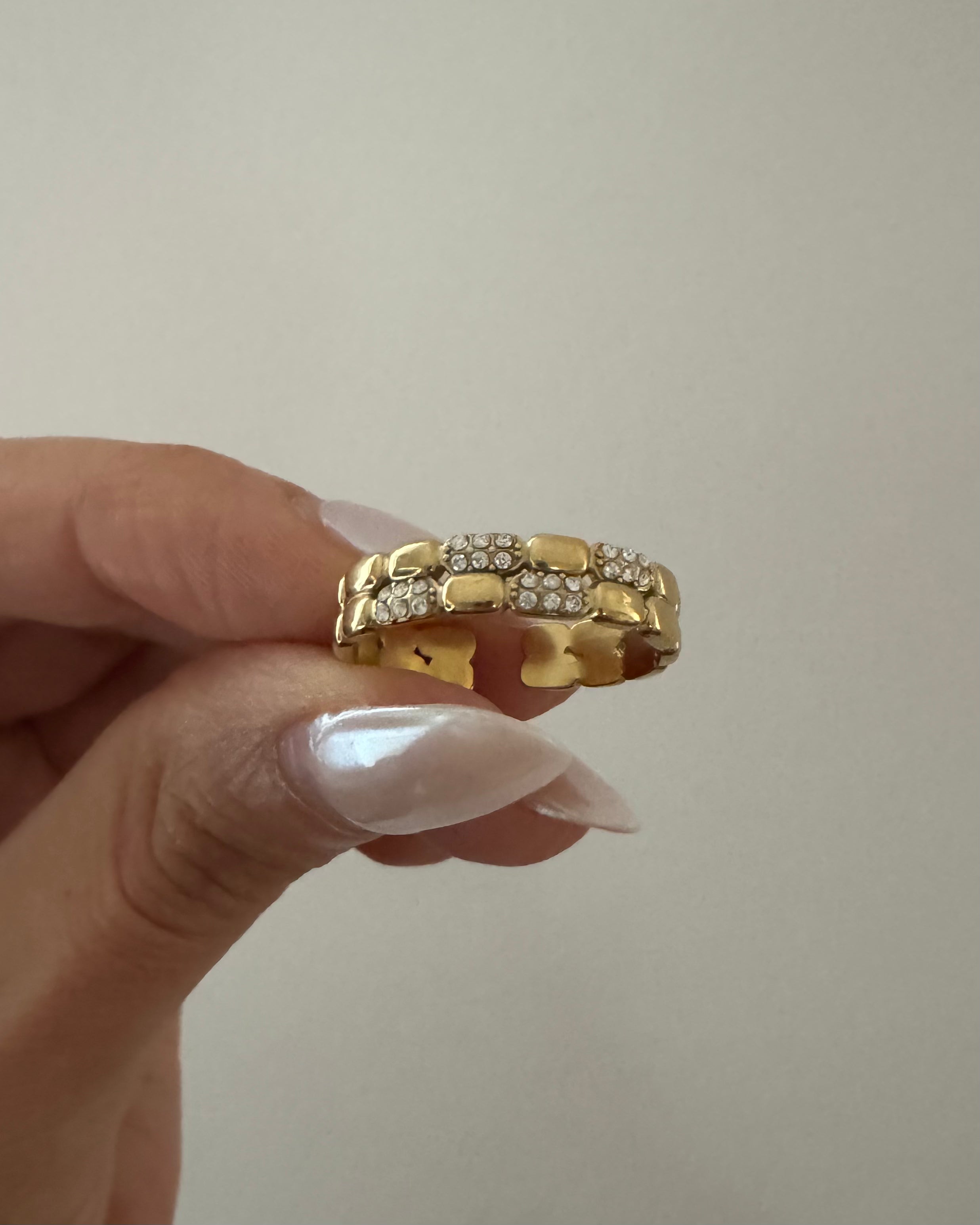 Ring Chic Cube -18K vergoldet