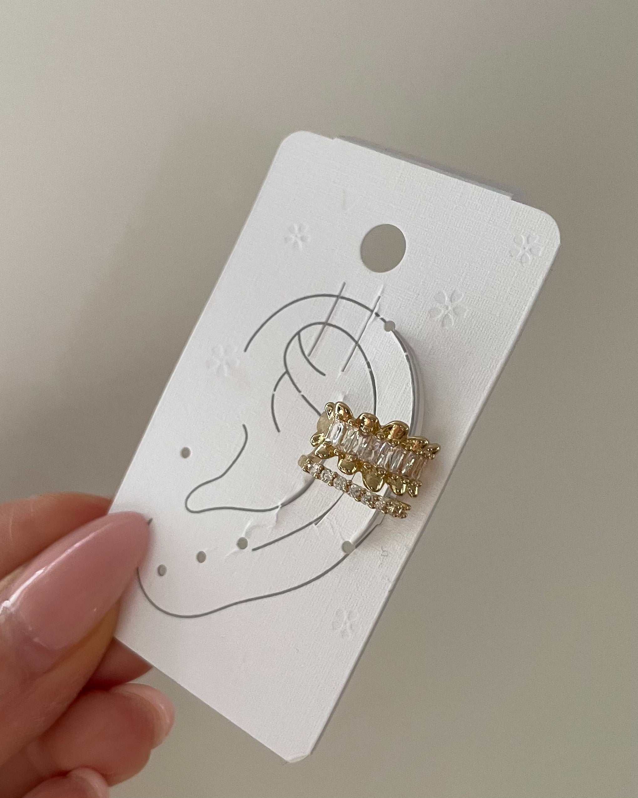 Earcuff VIP Layer Baguette -14K vergoldet