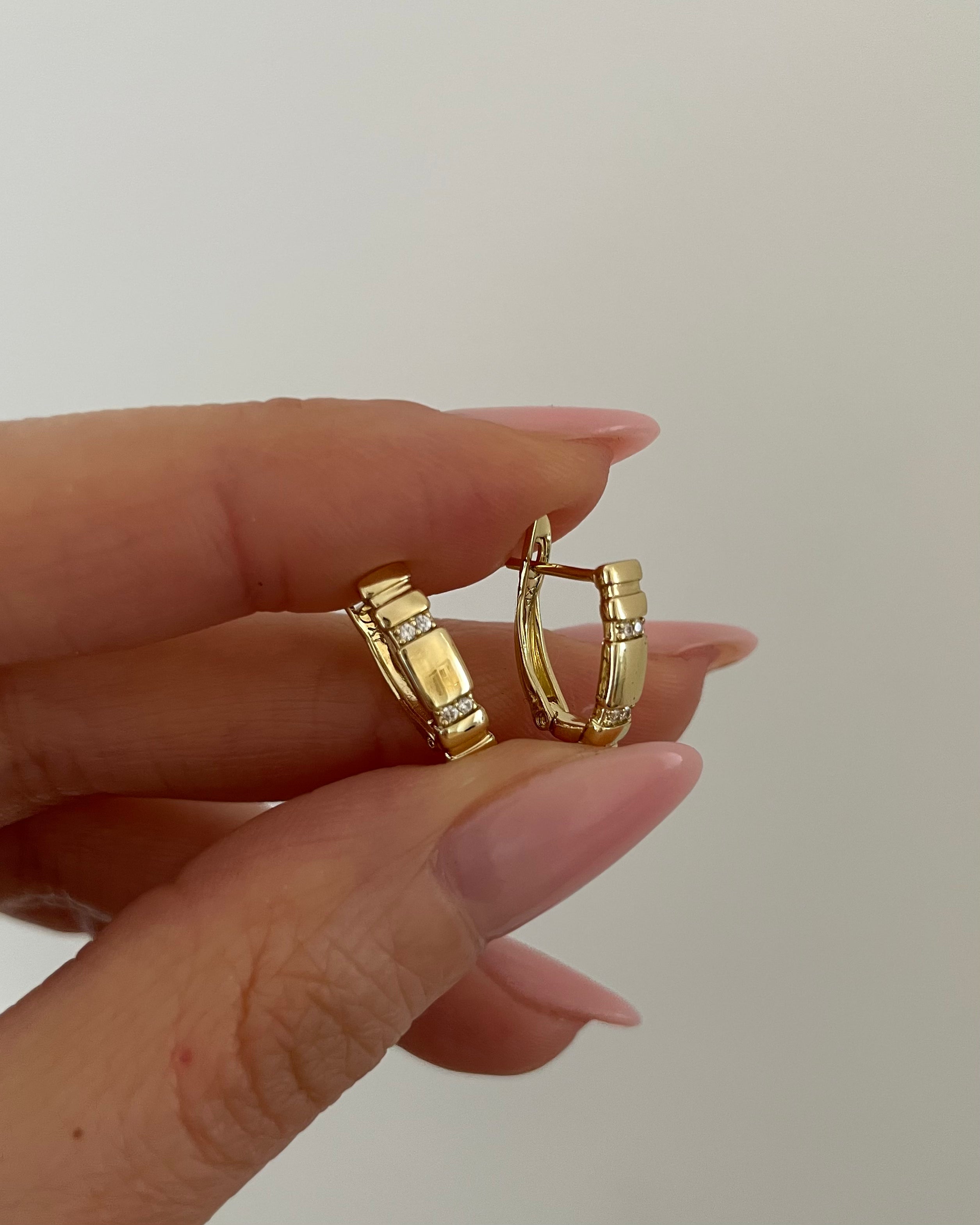 Ohrringe VIP Square Line - 14K vergoldet