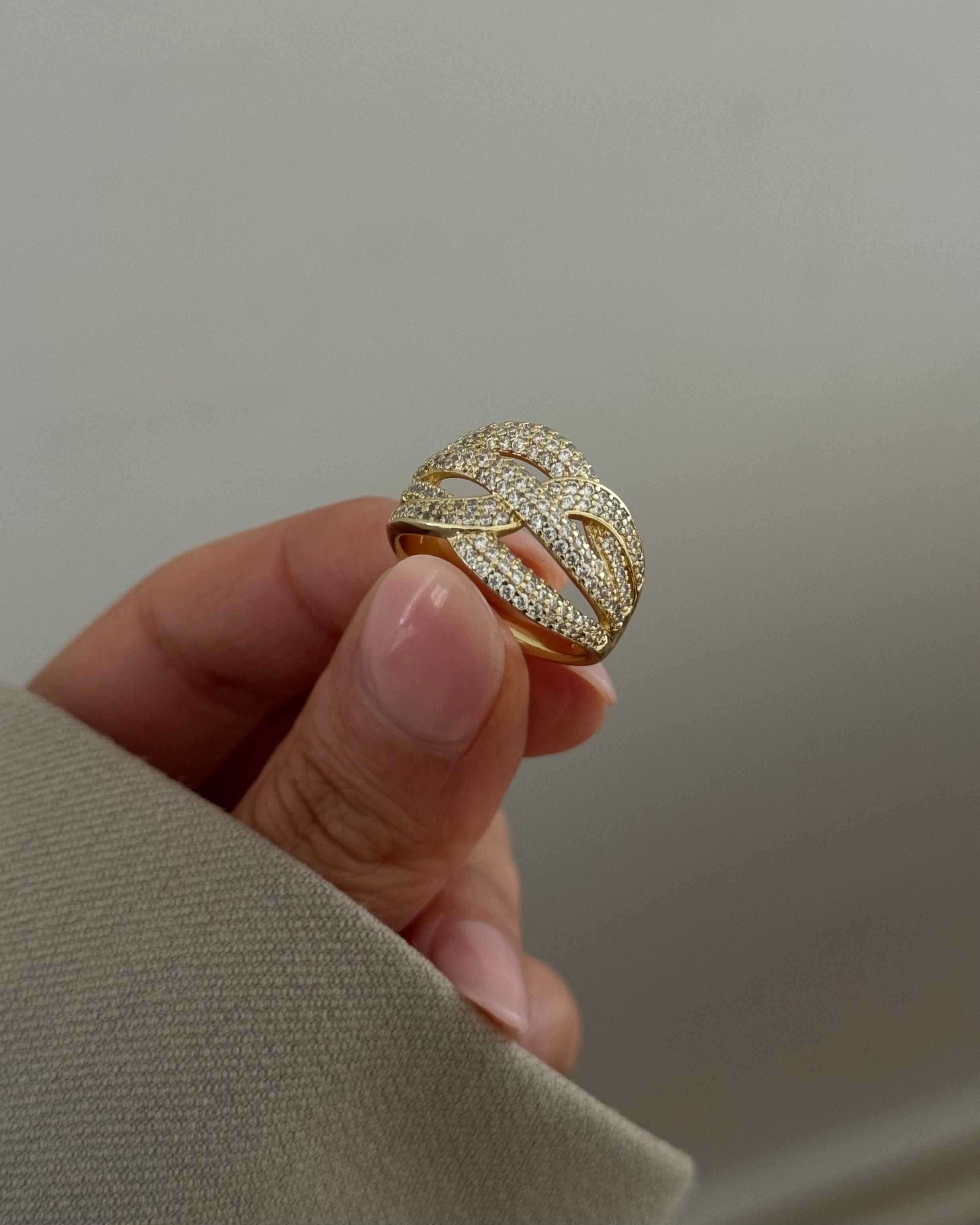 Ring VIP Woven -14K vergoldet