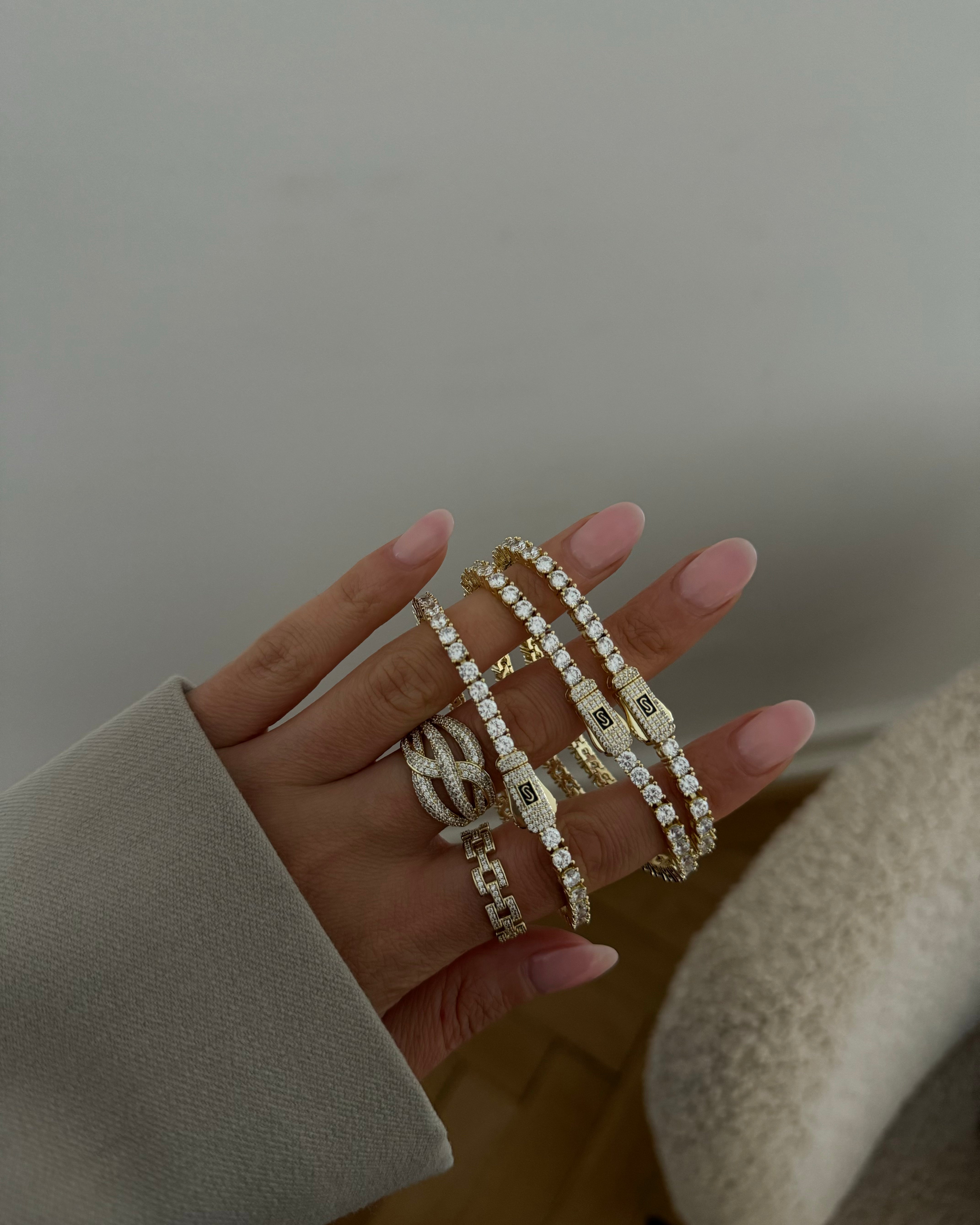Armband VIP Gourmet Tennis -14K vergoldet