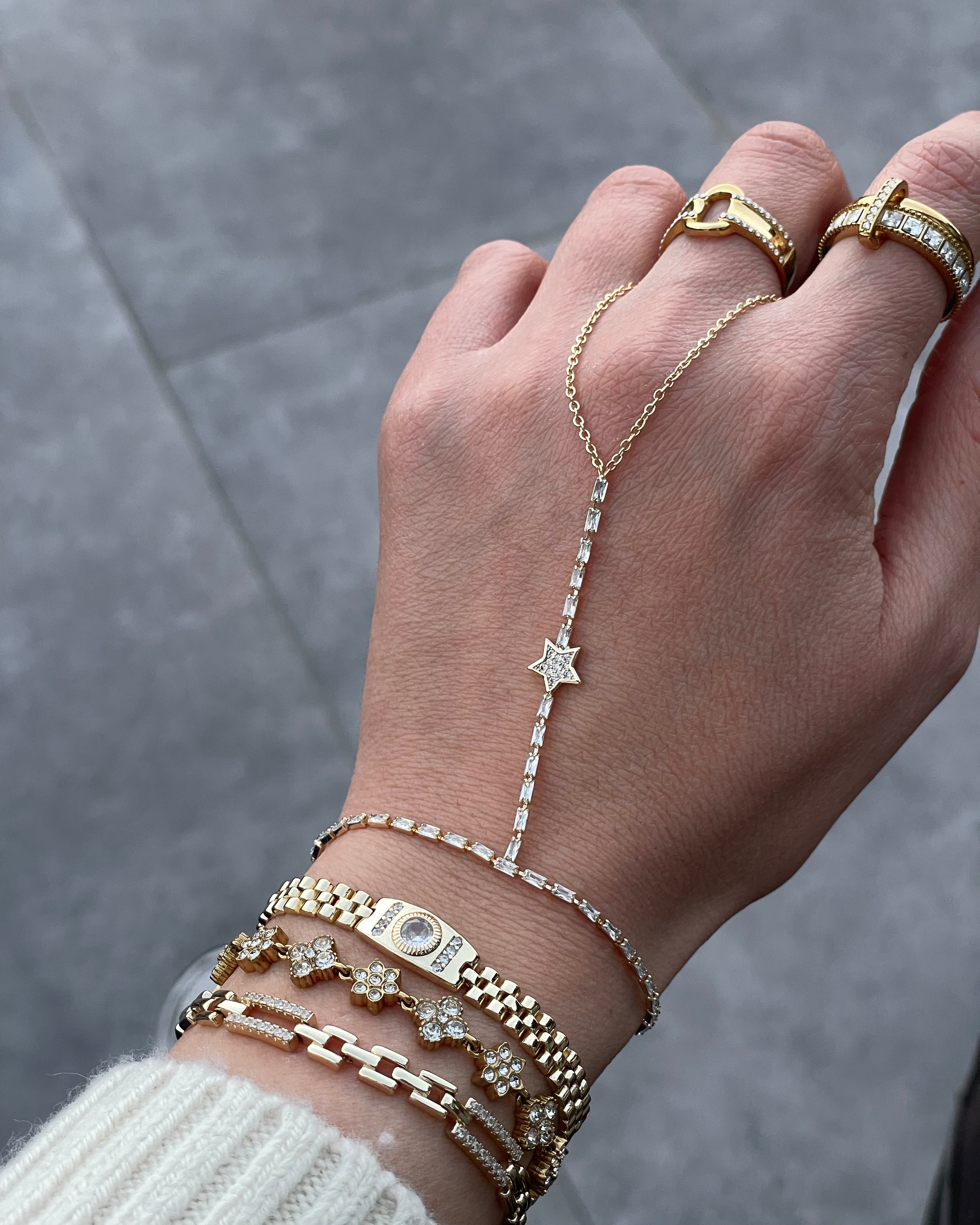 Hand Chain VIP Star Bright - 18K vergoldet