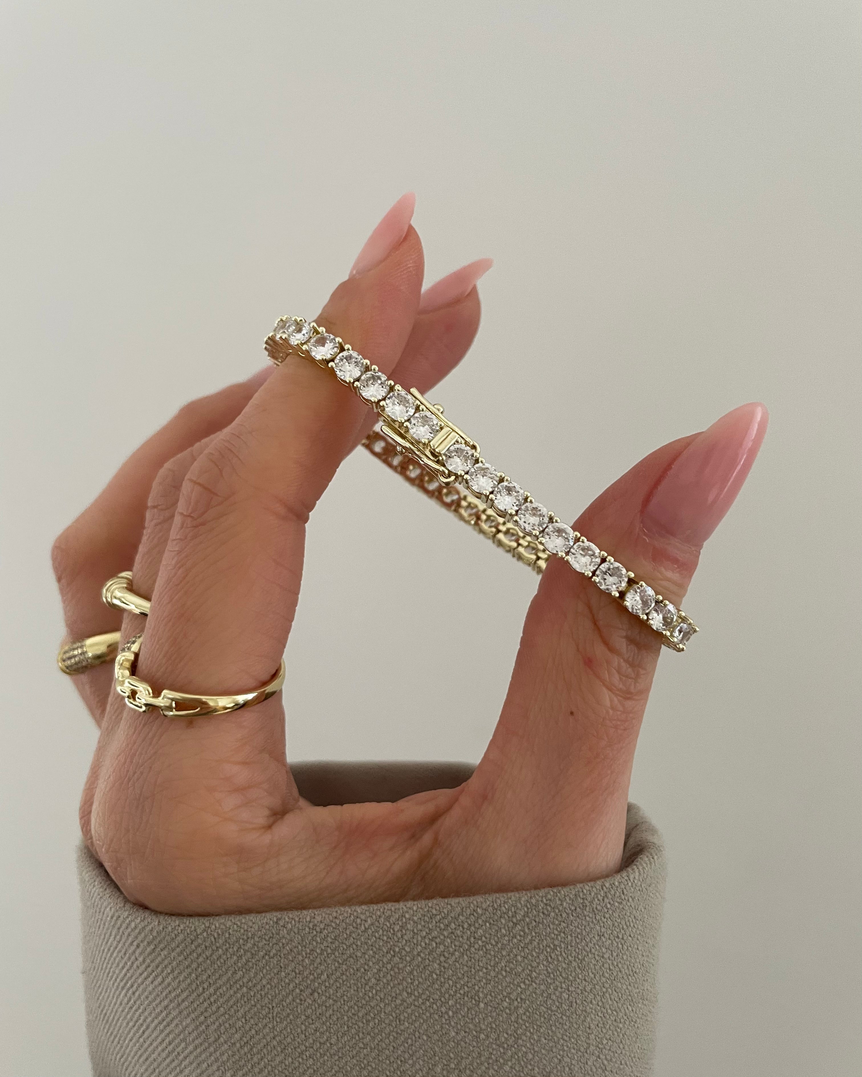 Armband VIP Tennis Lux -14K vergoldet