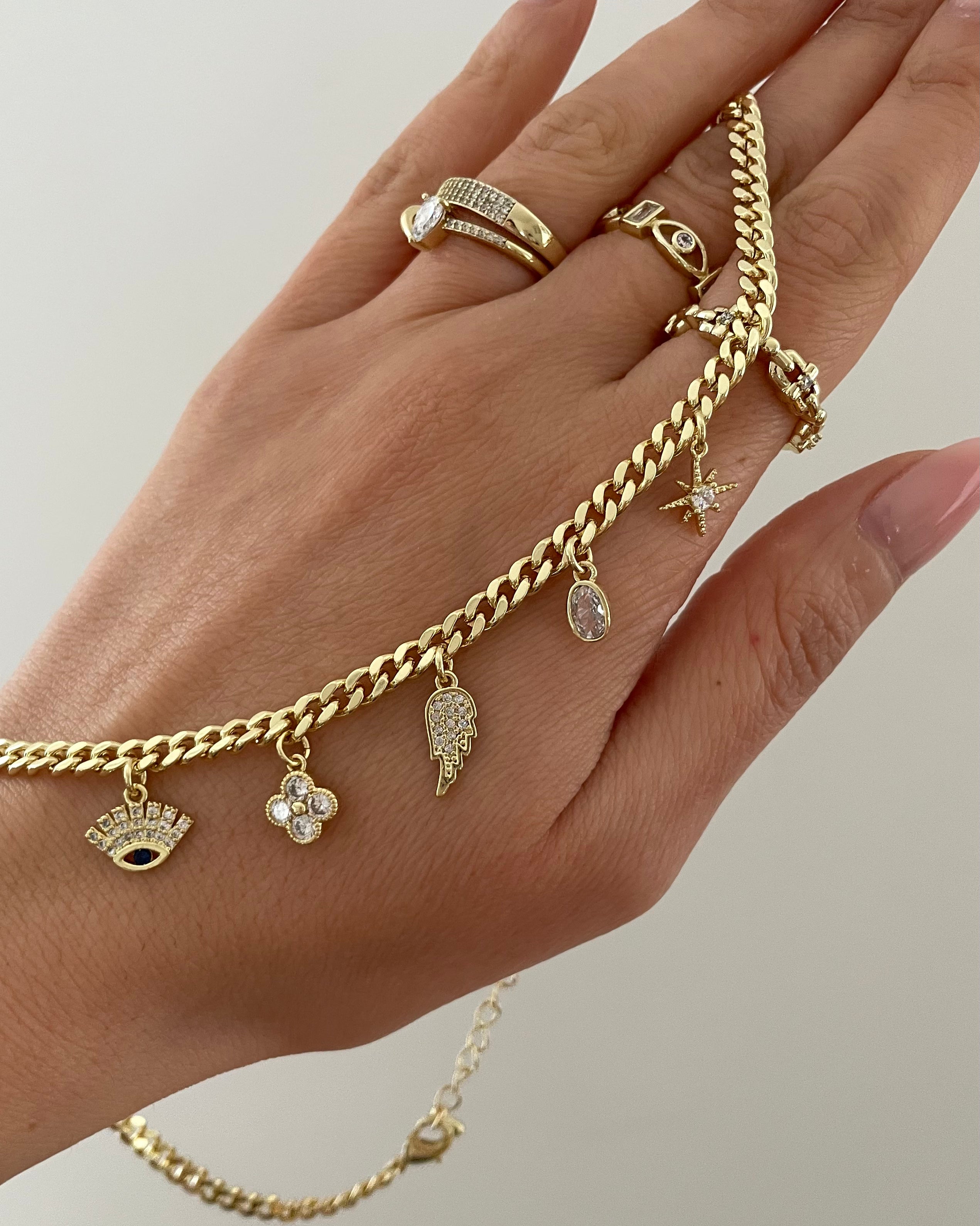 Kette VIP Charms -14K vergoldet