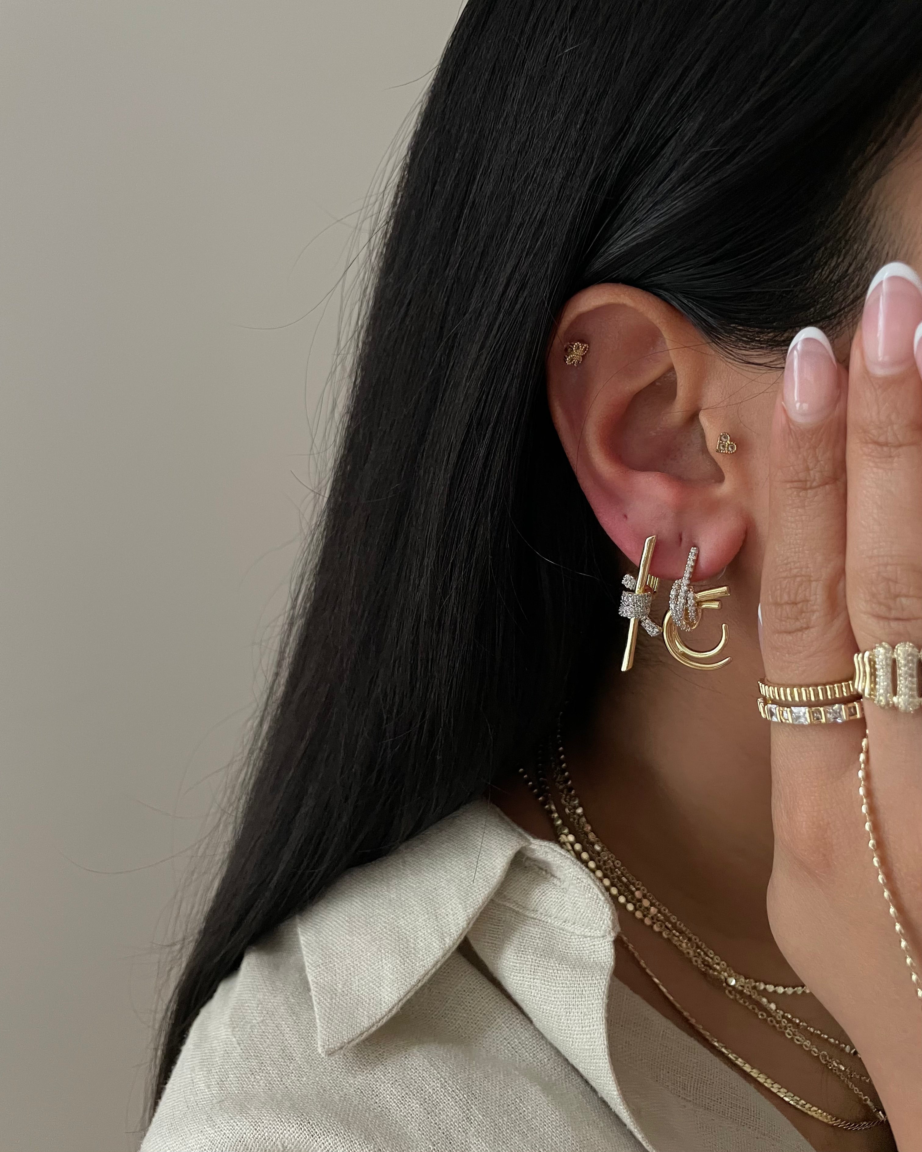 Ohrringe Lux Luna - 14K vergoldet