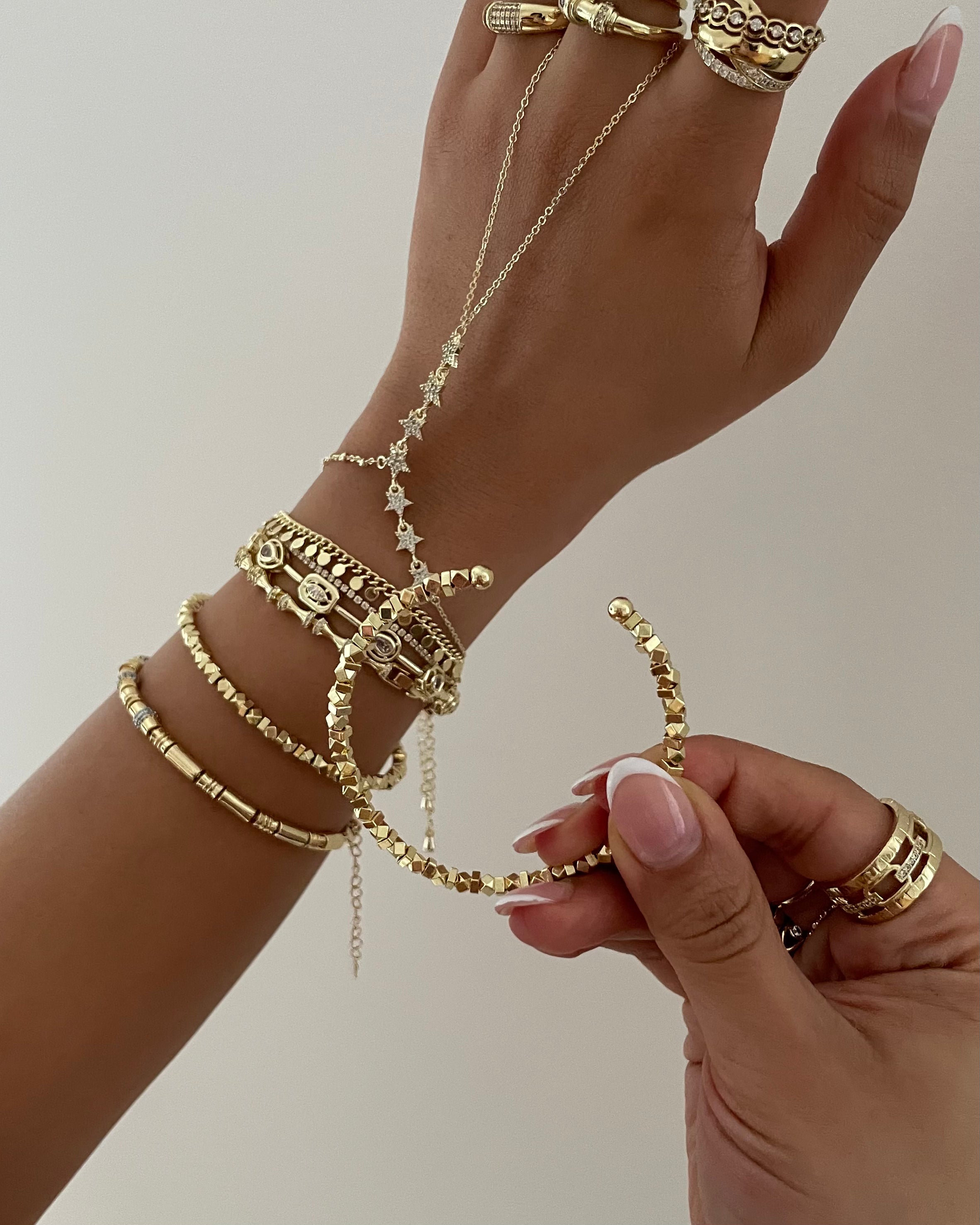 Armreif Golden -14K vergoldet