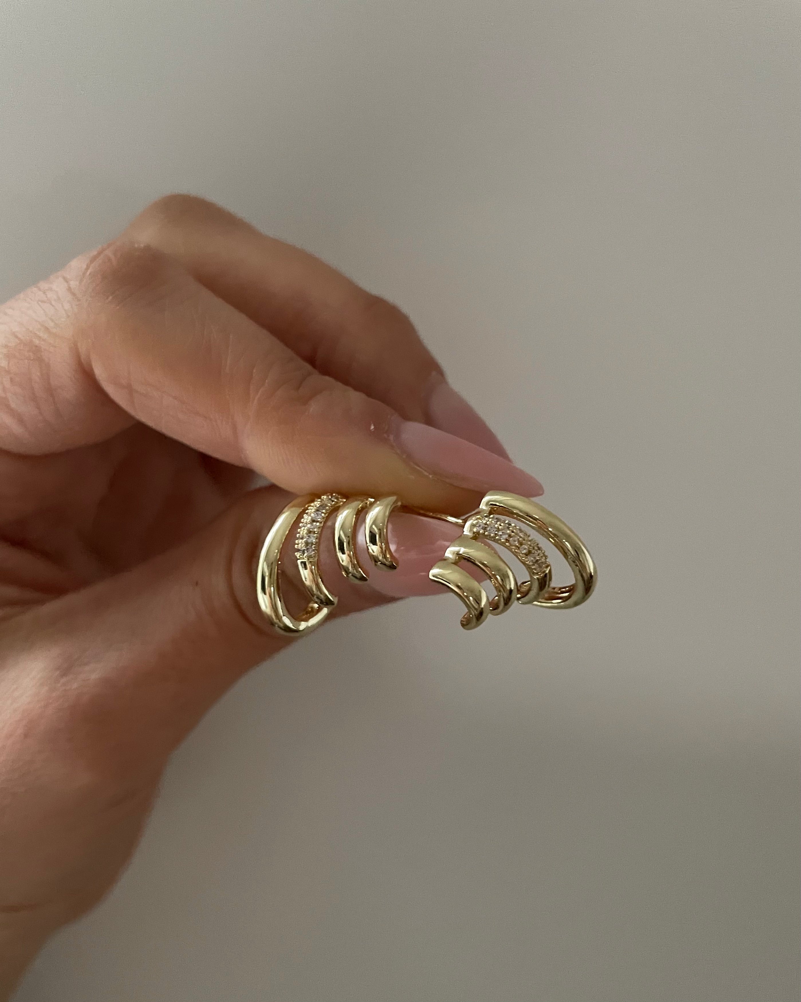 Ohrringe VIP Layer Line -14K vergoldet