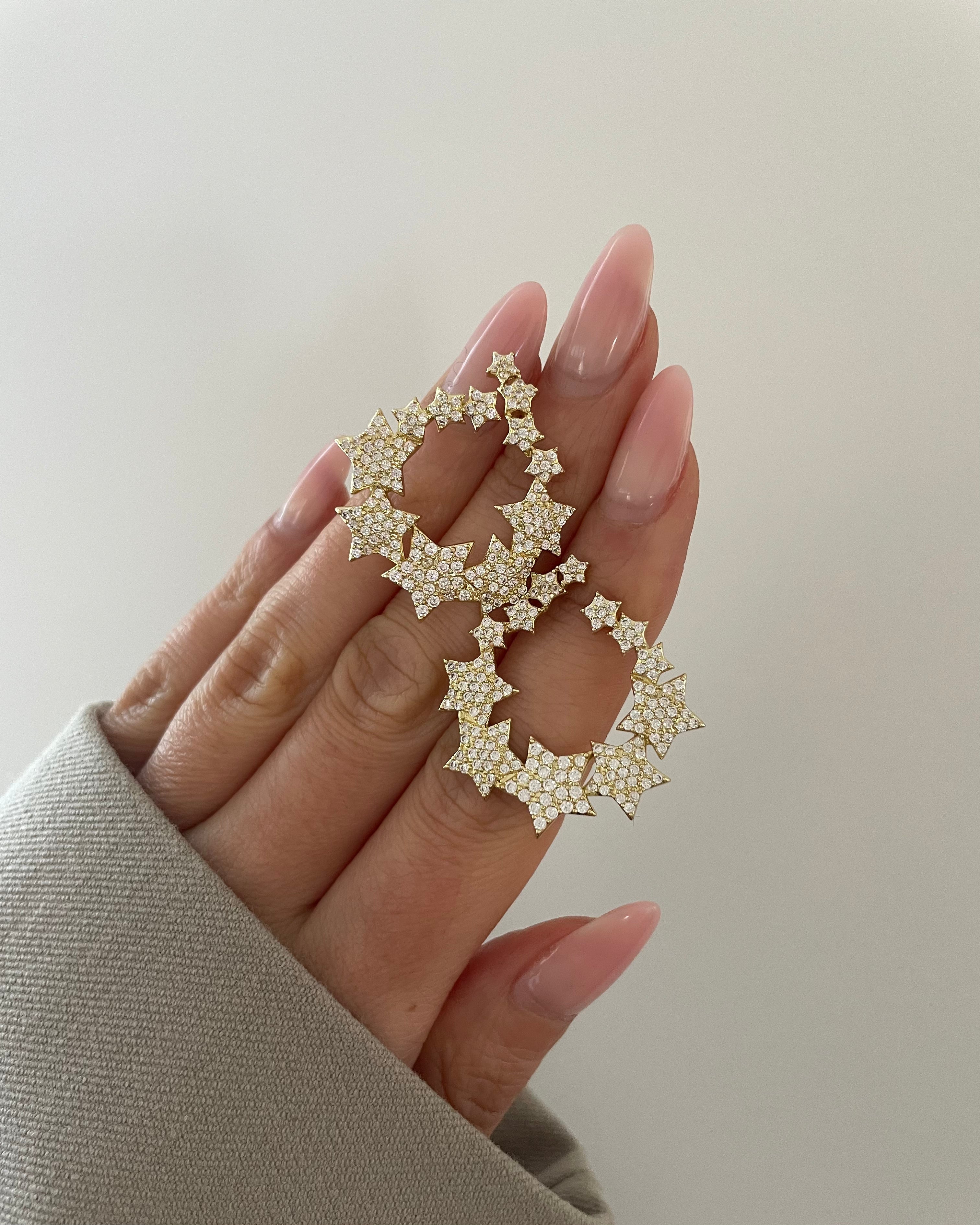 Ohrringe VIP Stars -14K vergoldet