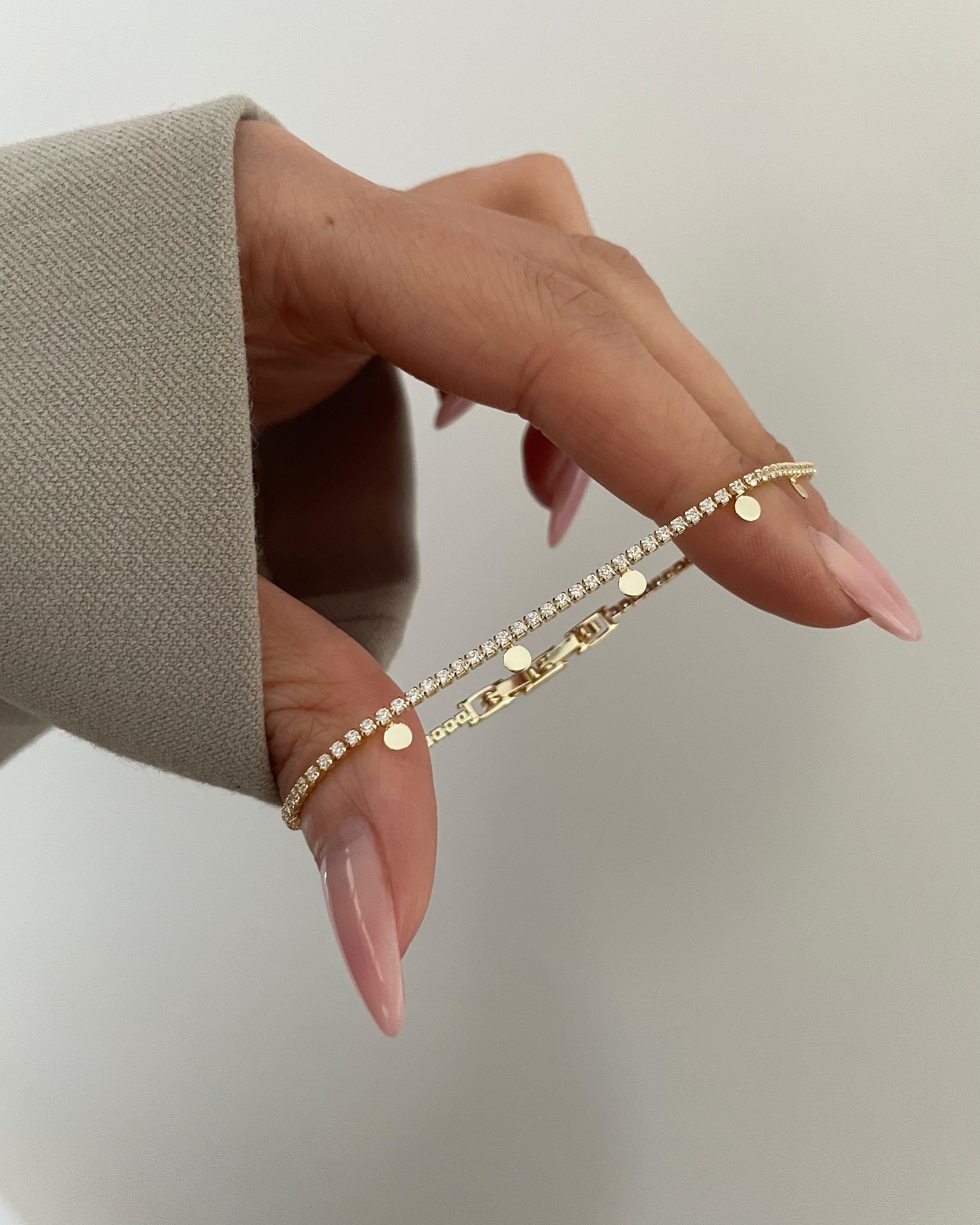 Armband VIP Fine Tennis -14K vergoldet