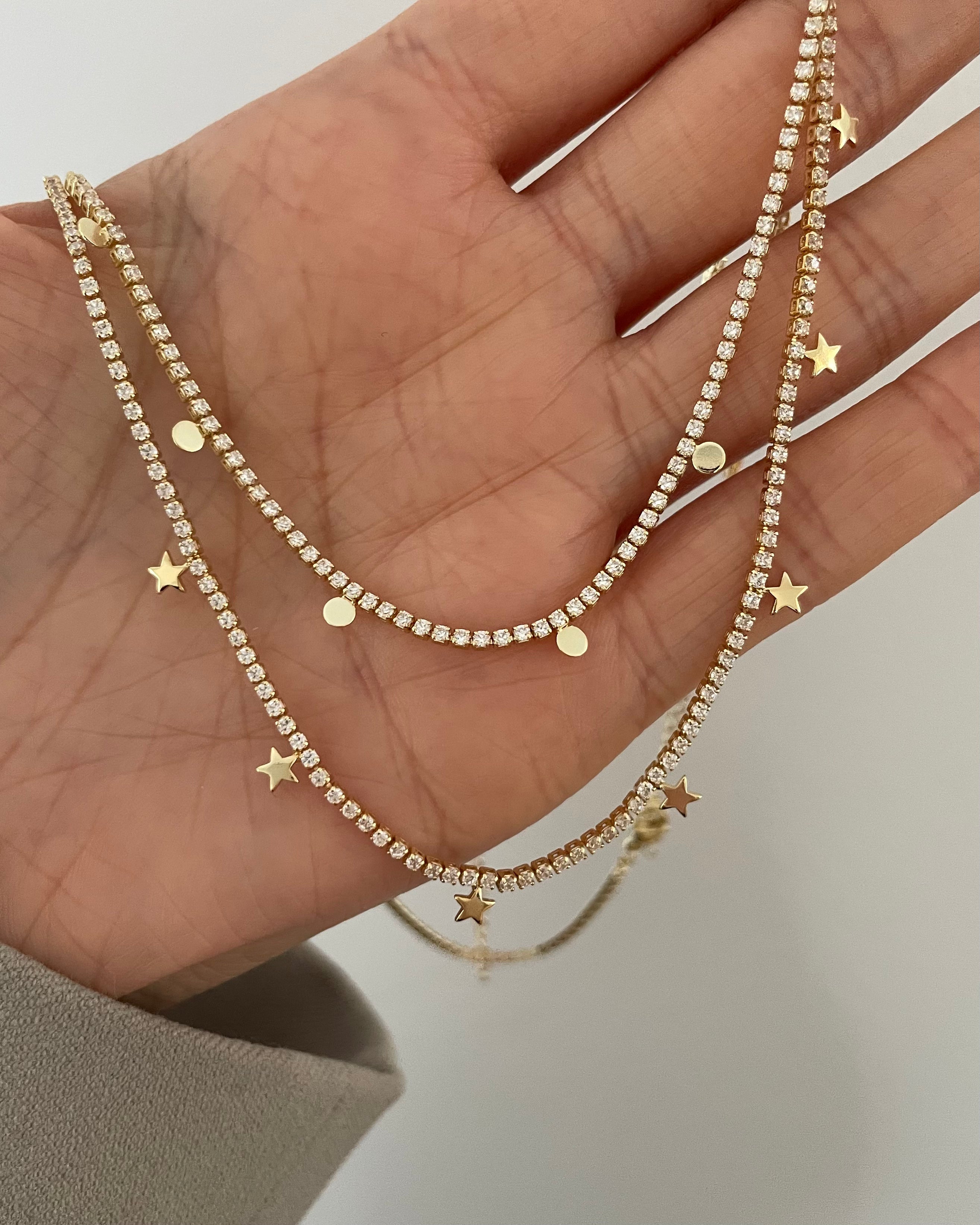 Kette VIP Fine Tennis -14K vergoldet