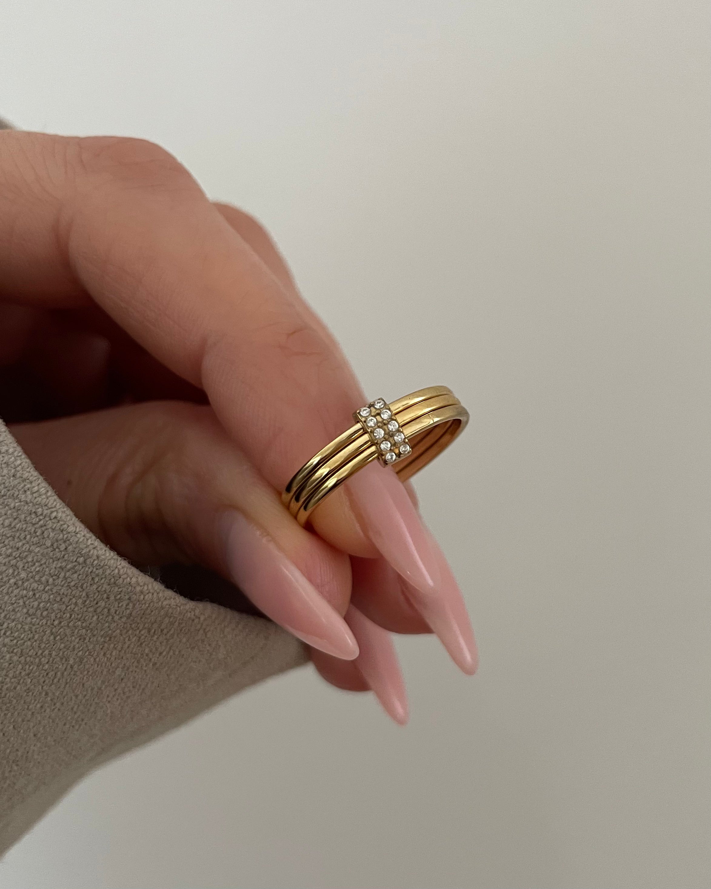 Ring Layer Mira -18K vergoldet