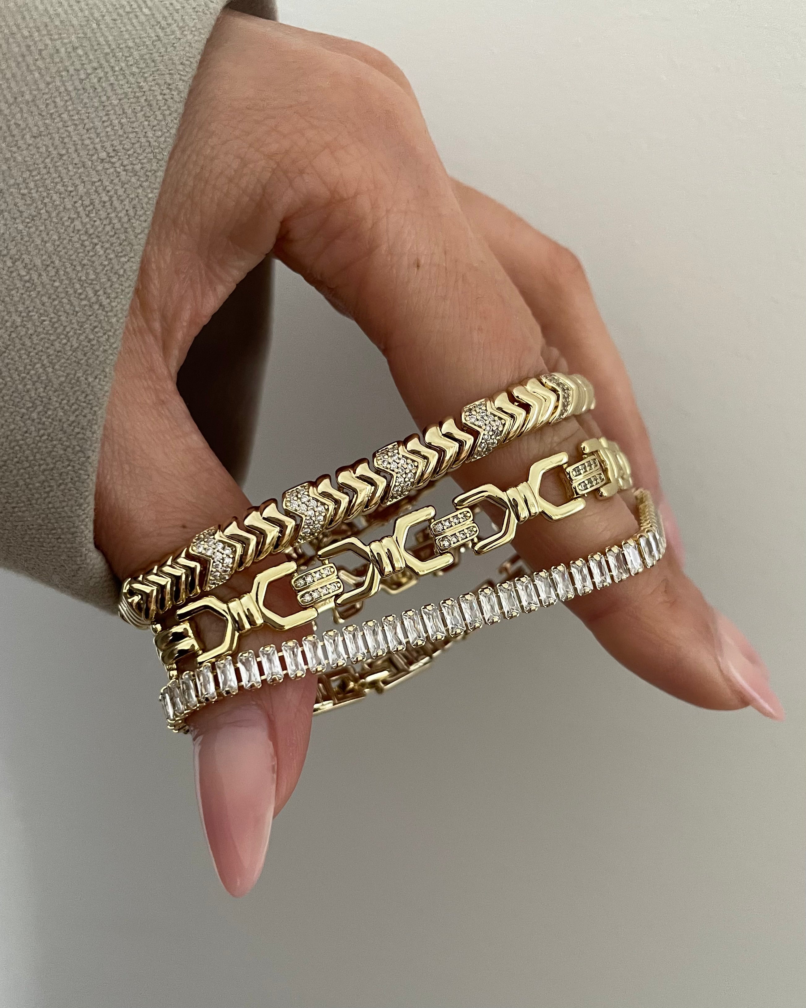 Armband VIP Chic Baguette -14K vergoldet