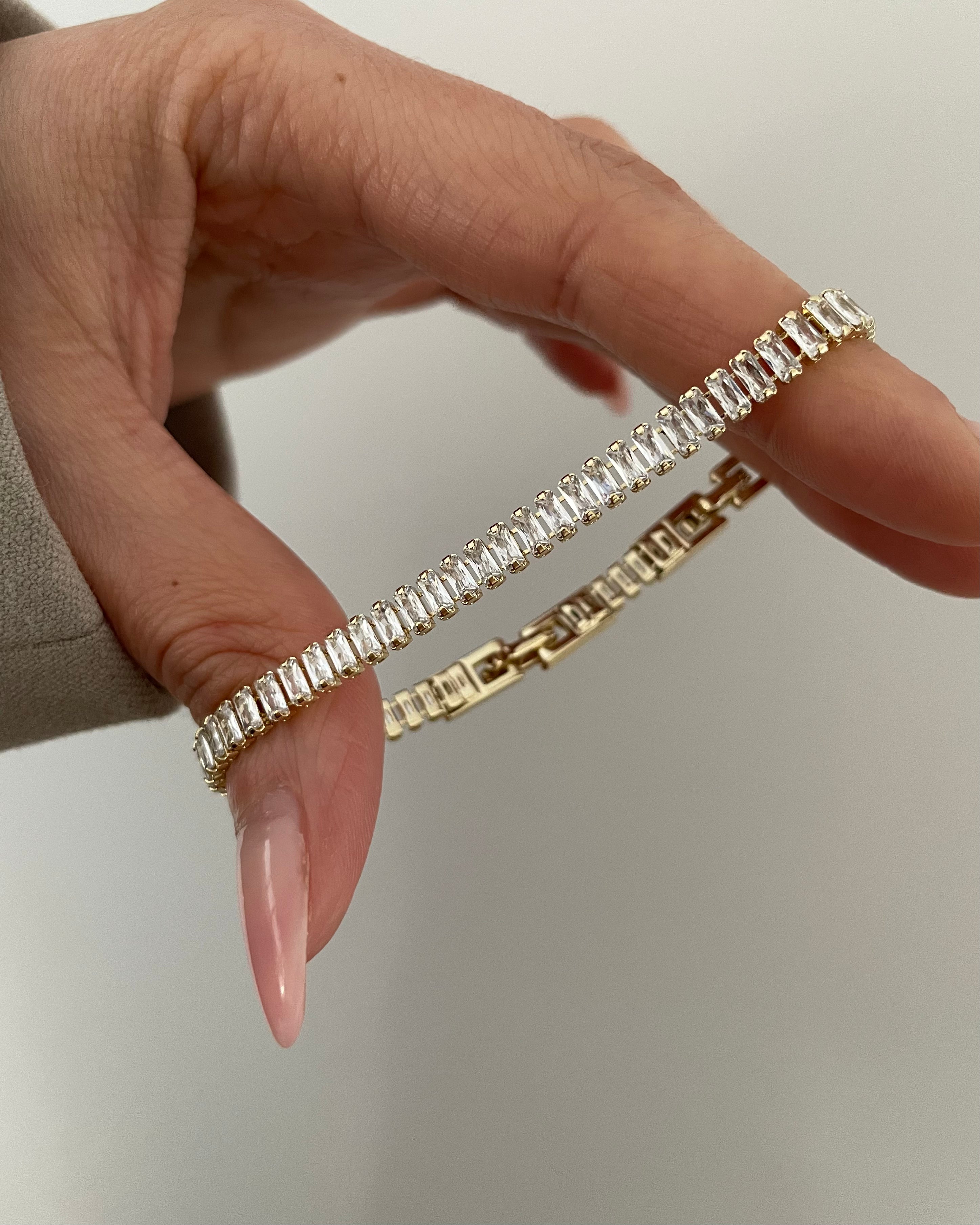 Armband VIP Chic Baguette -14K vergoldet