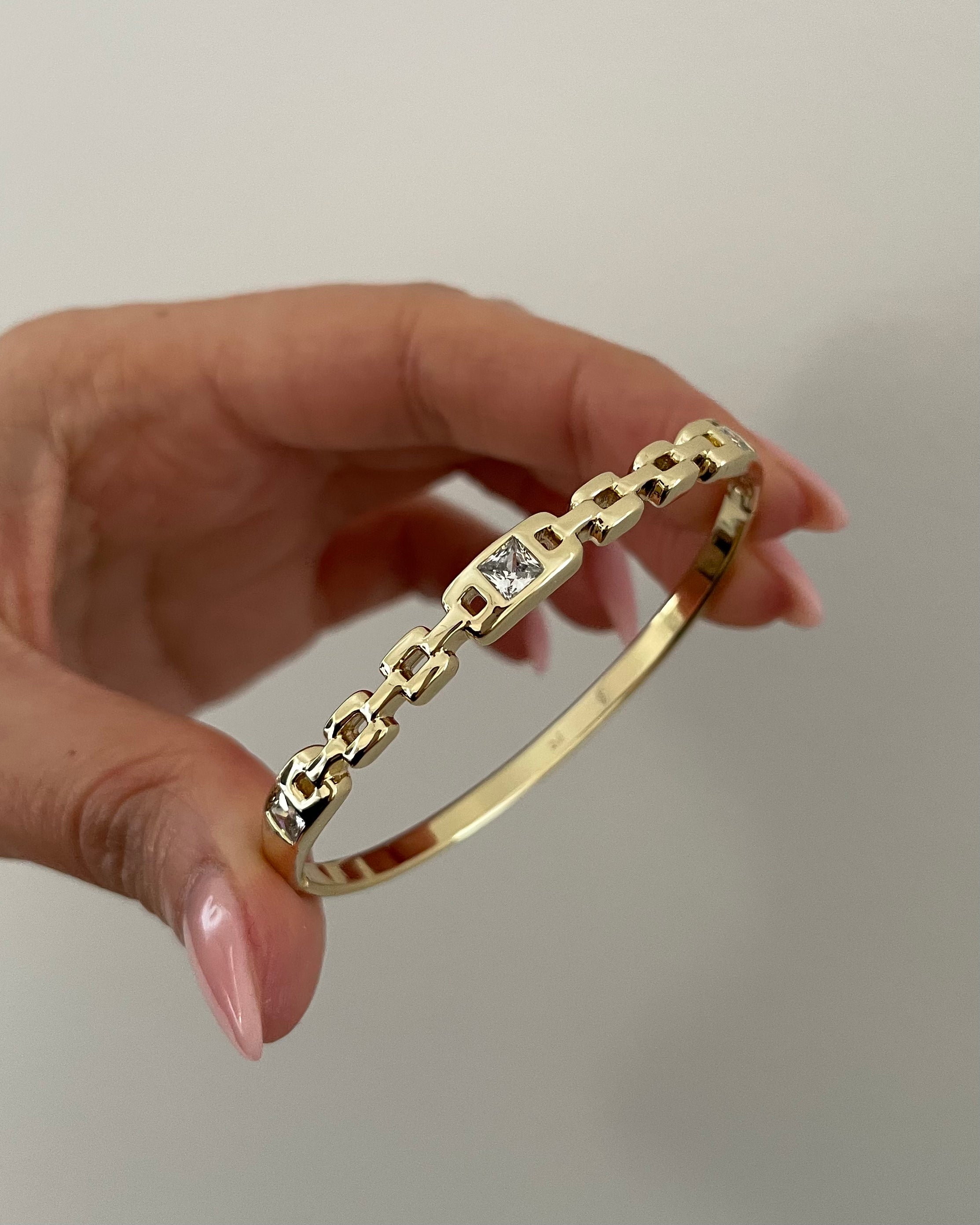 Armreif VIP Chain Cube -14K vergoldet
