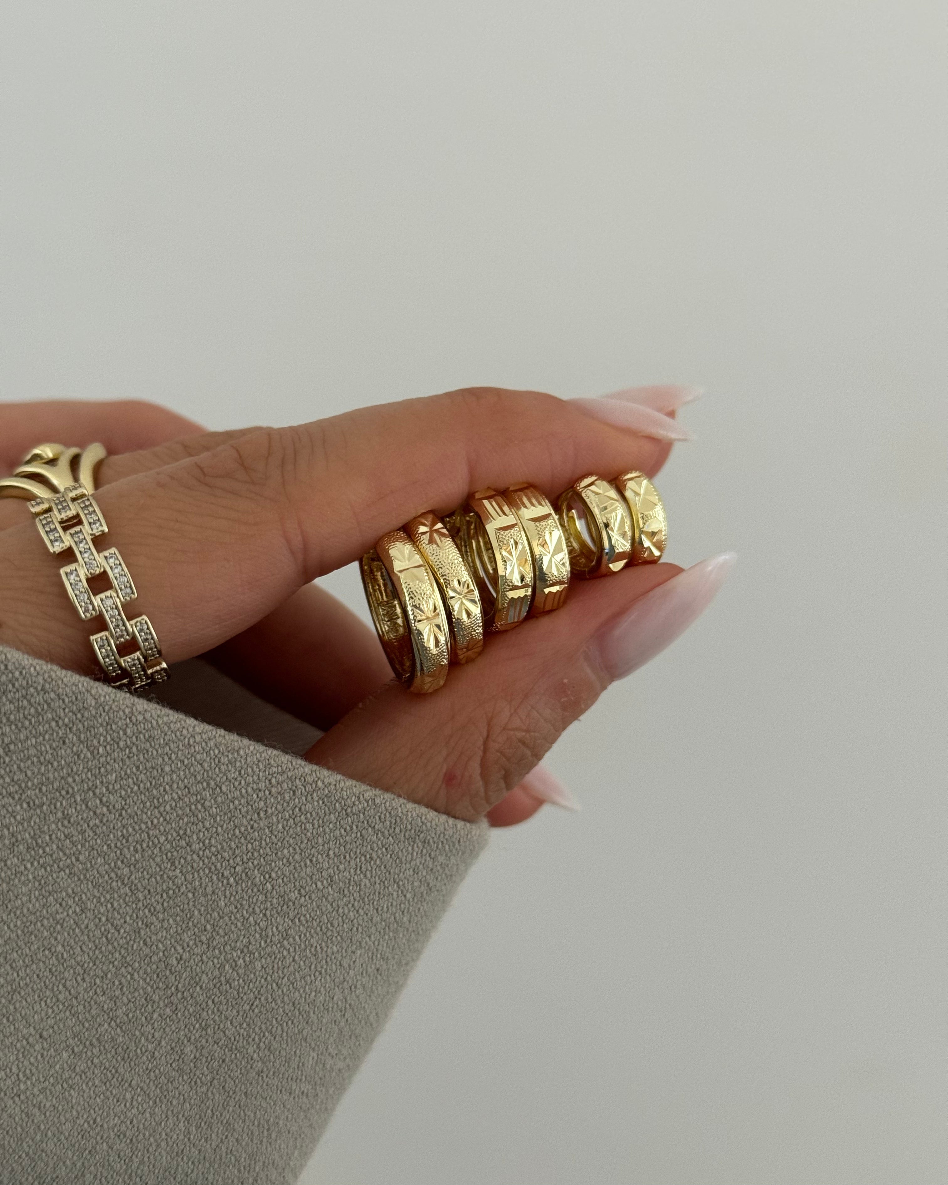 Creolen Glimmer- 14K vergoldet