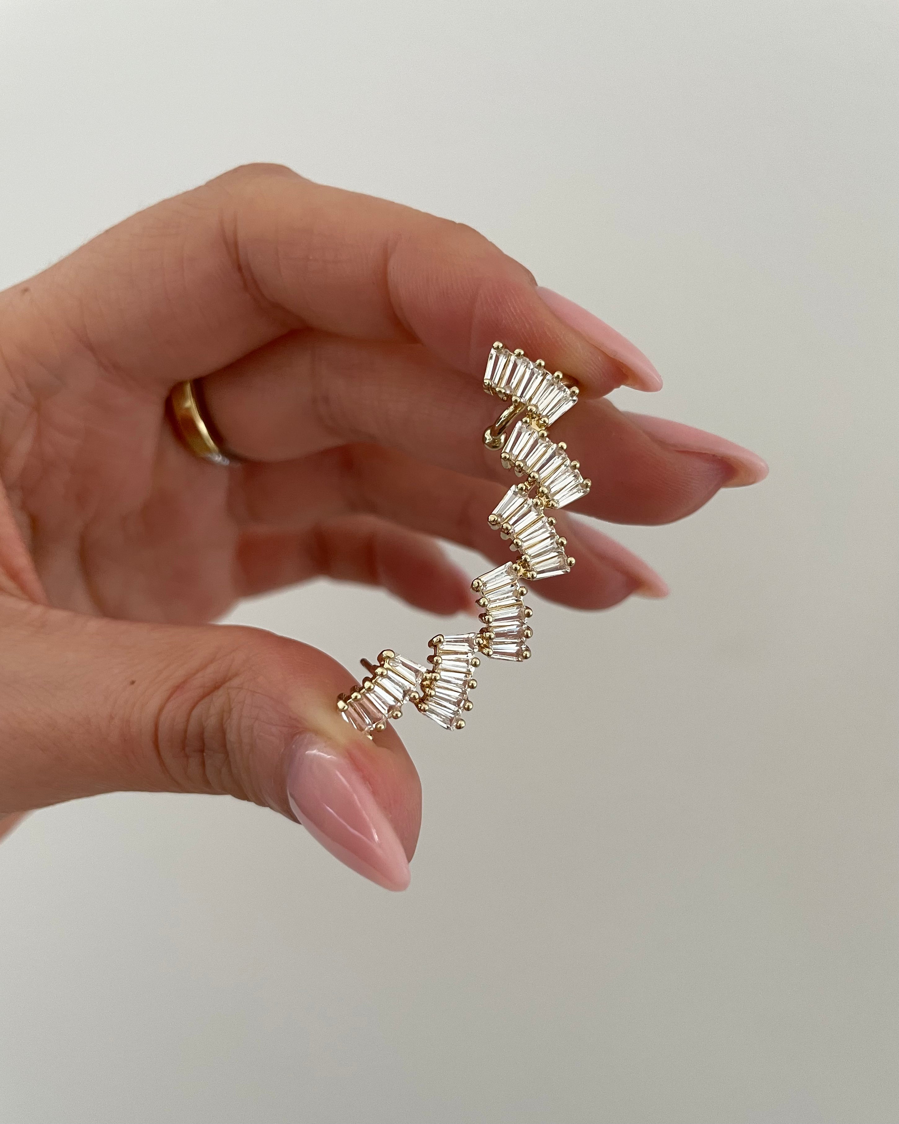 Ohrring VIP Cuff Brillant -14K vergoldet