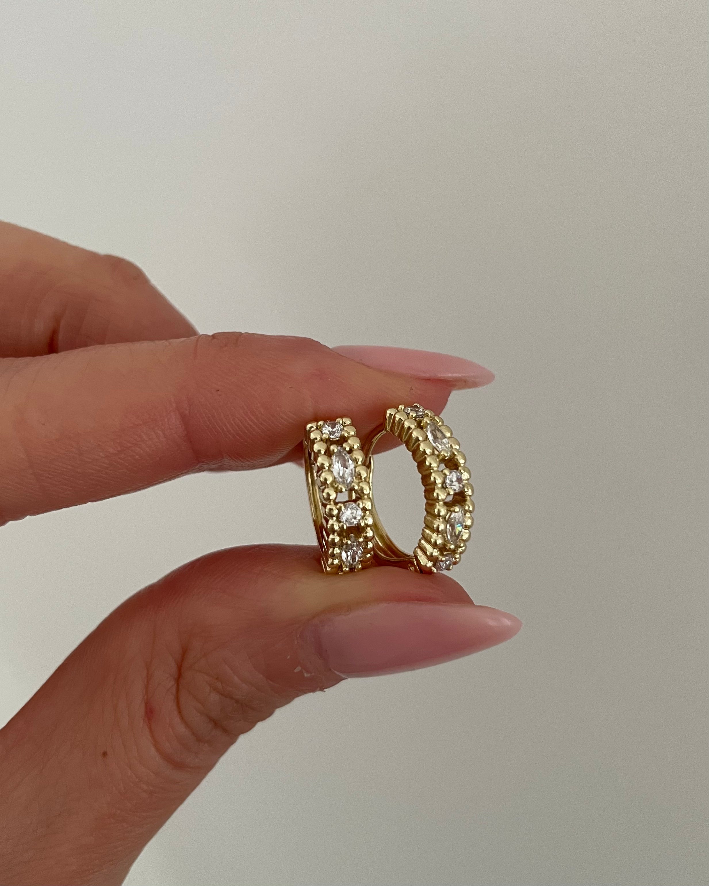 Creolen VIP Chic Drop -14K vergoldet