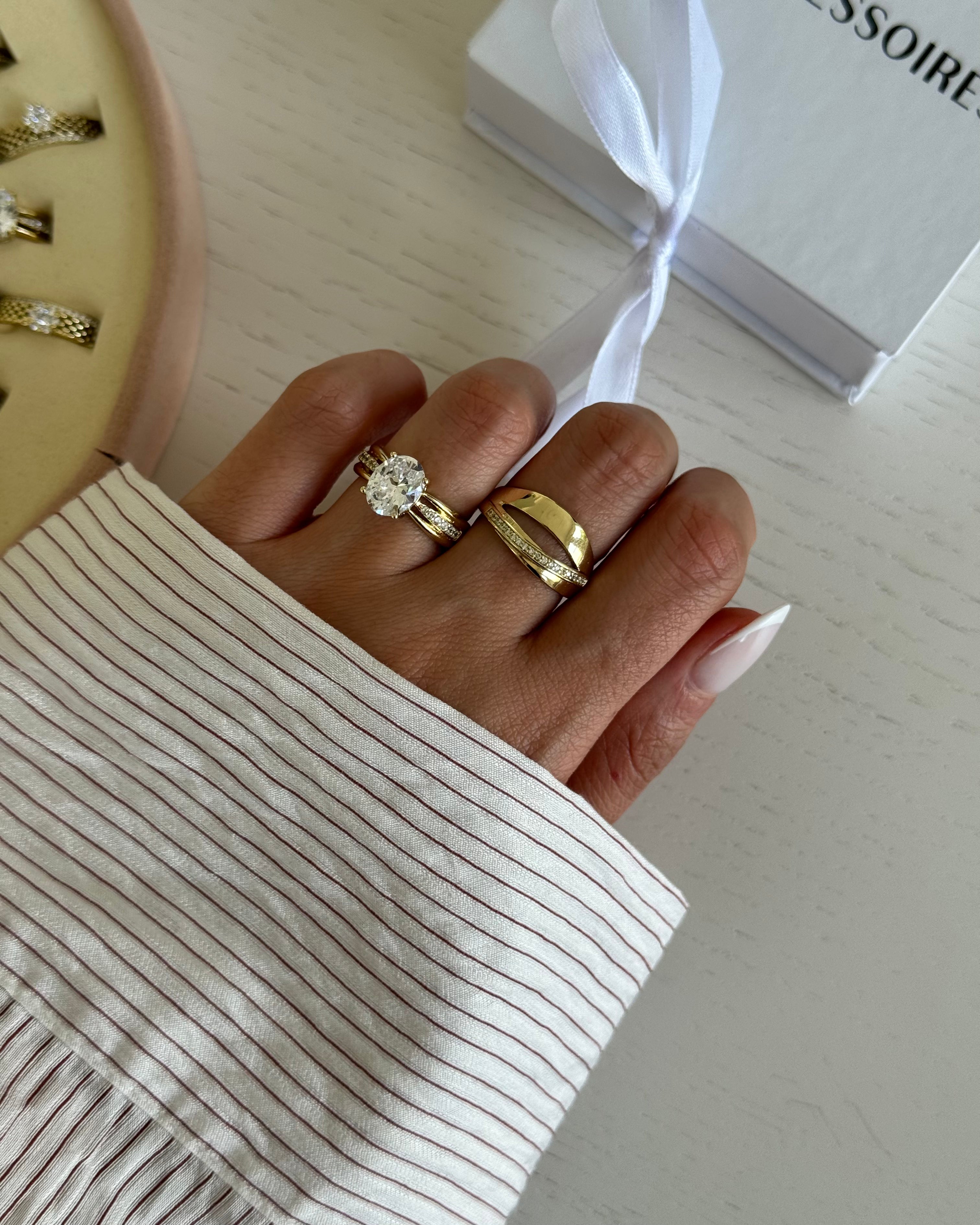 Ring VIP Oval Stone -14K vergoldet