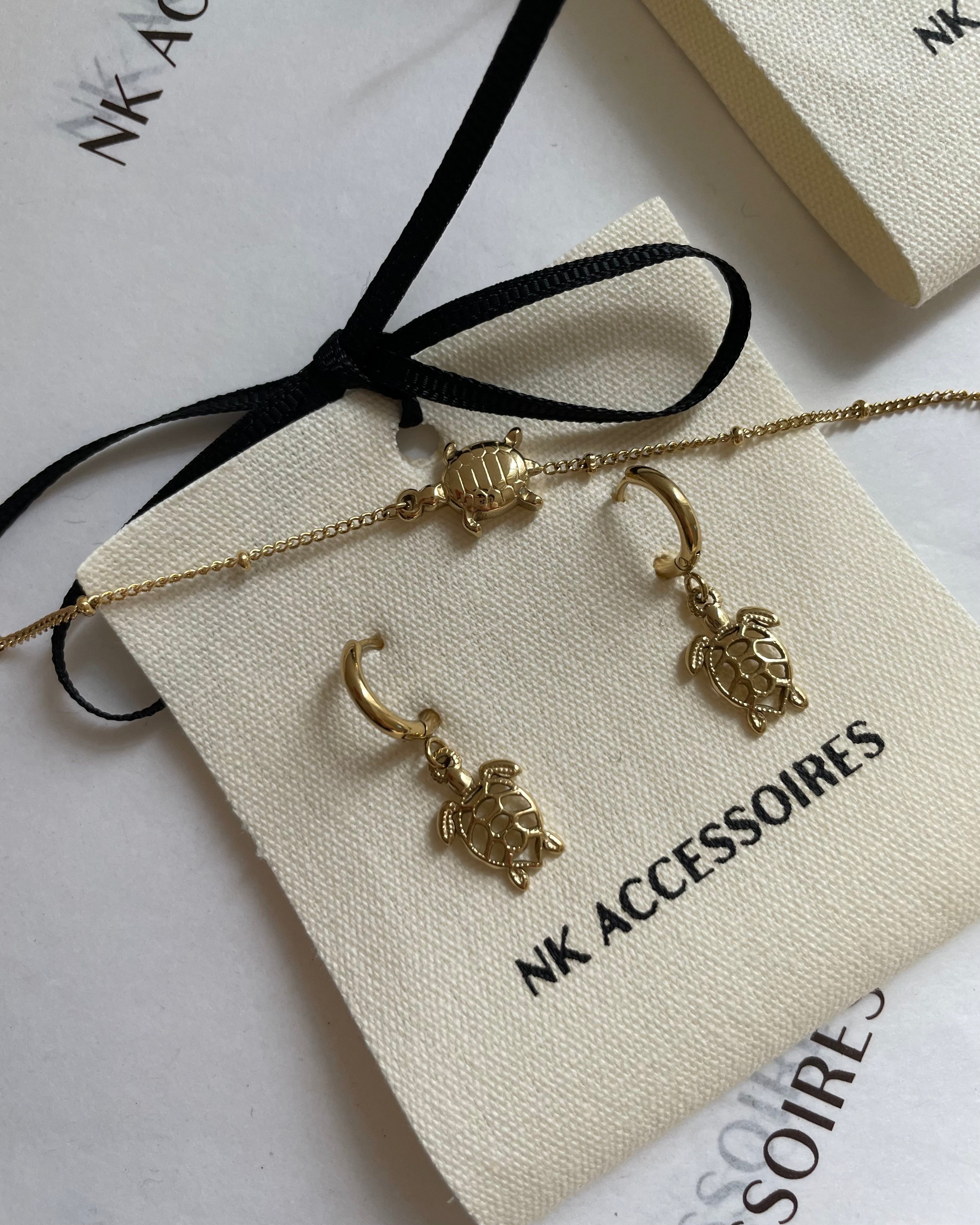 Kaplumbağa Halka Küpeler