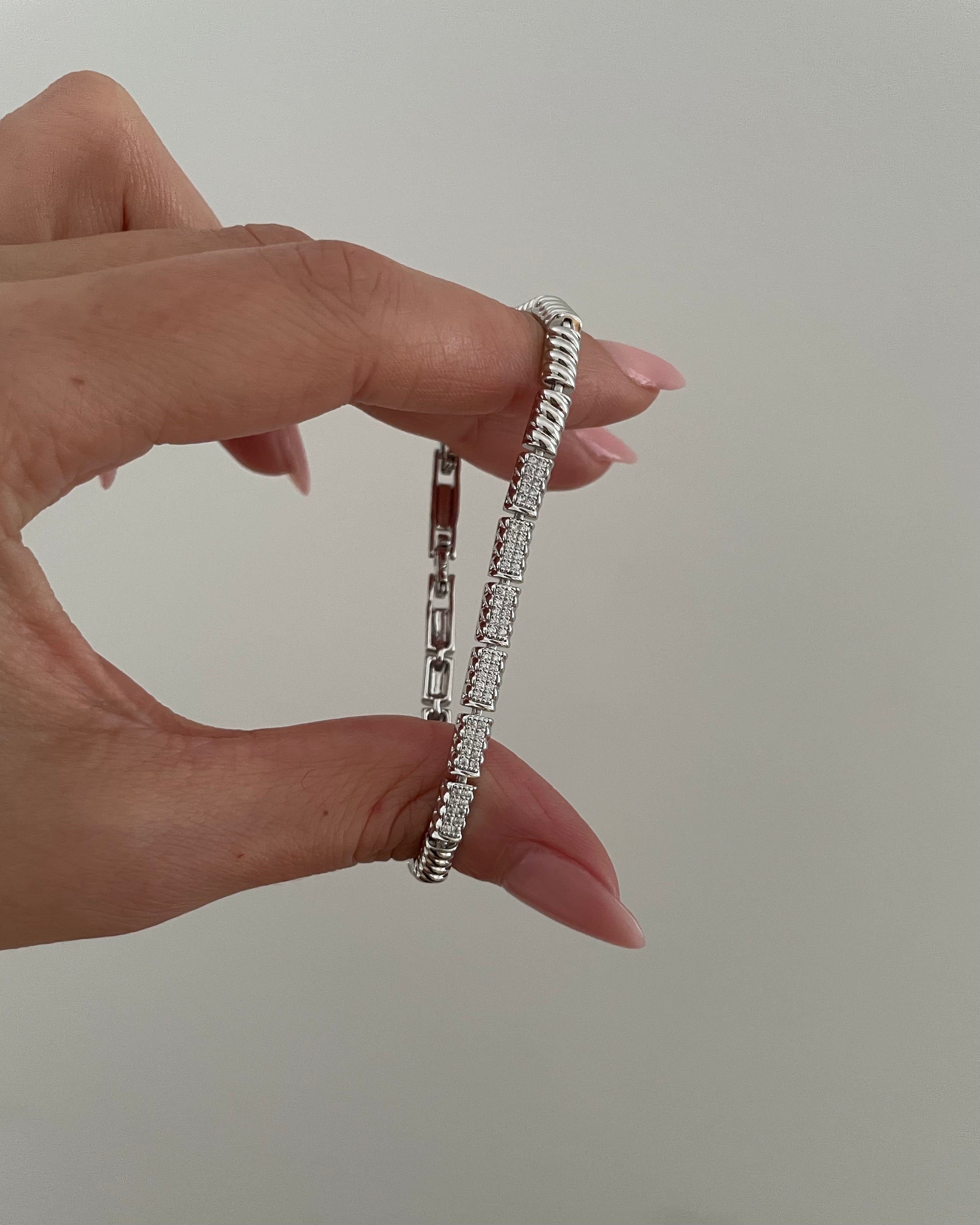 Armband VIP Twist Cube -Silber