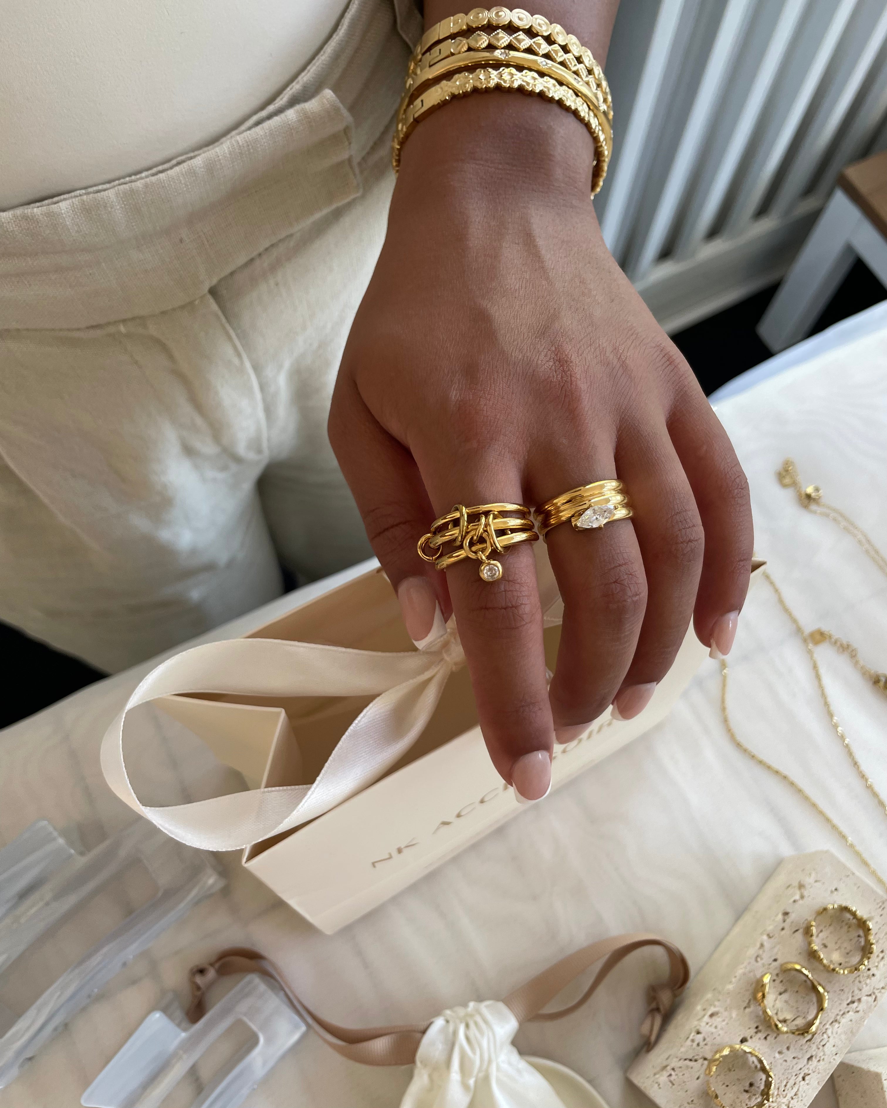 Yüzük Pave Charm Elmas