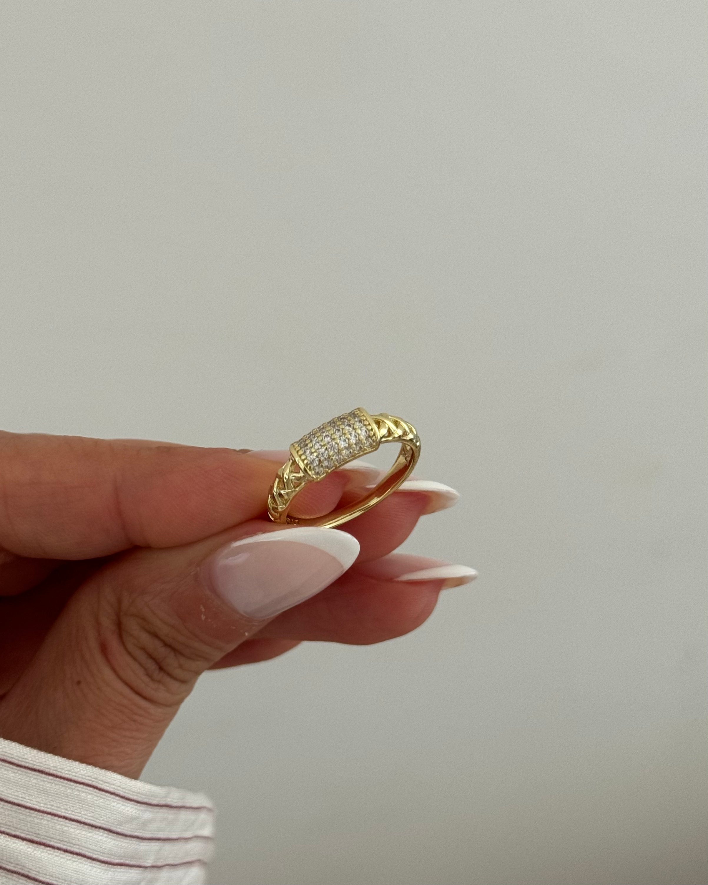 Ring VIP Chain Cube -14K vergoldet