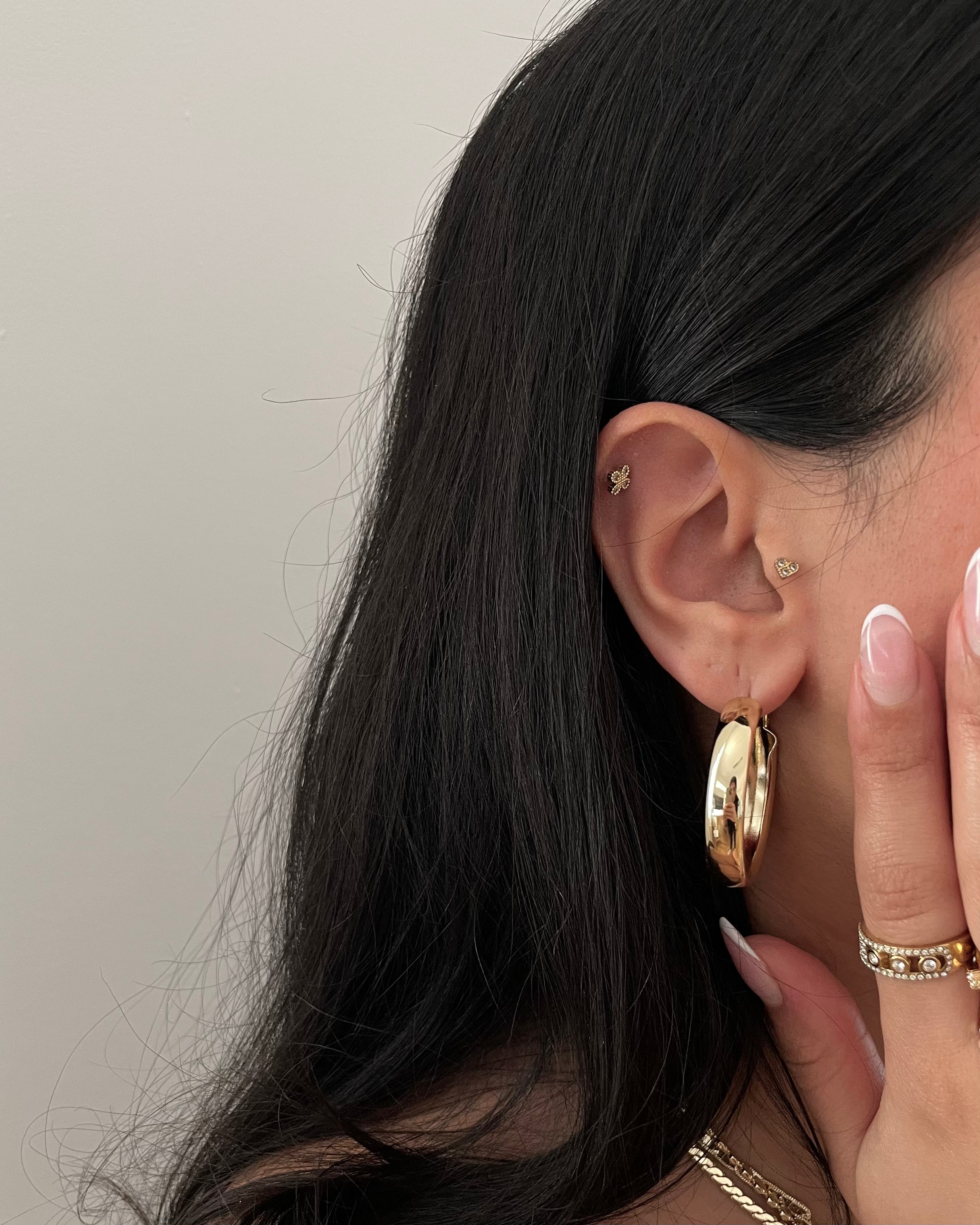 Creolen VIP Classic Bold -14K vergoldet