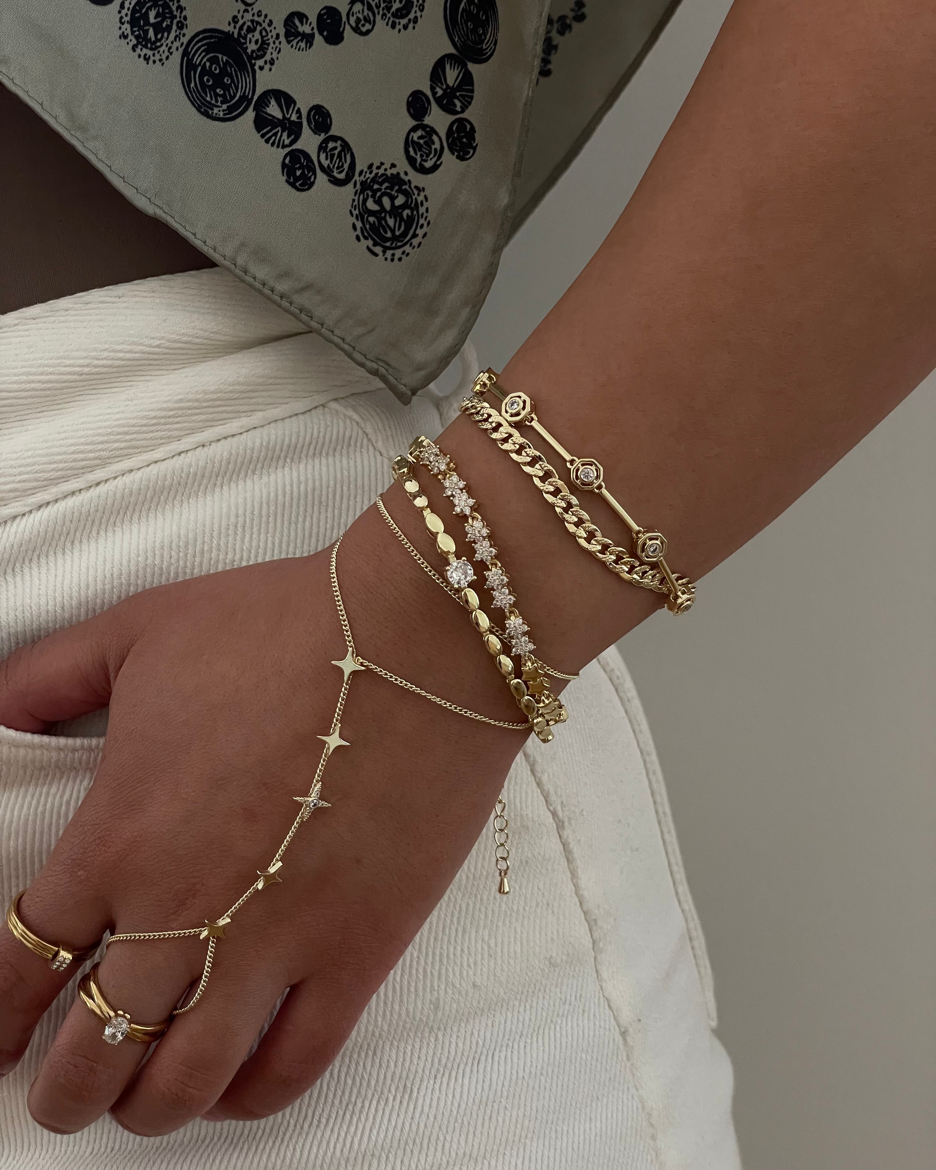 Armband VIP Drop Stone -14K vergoldet