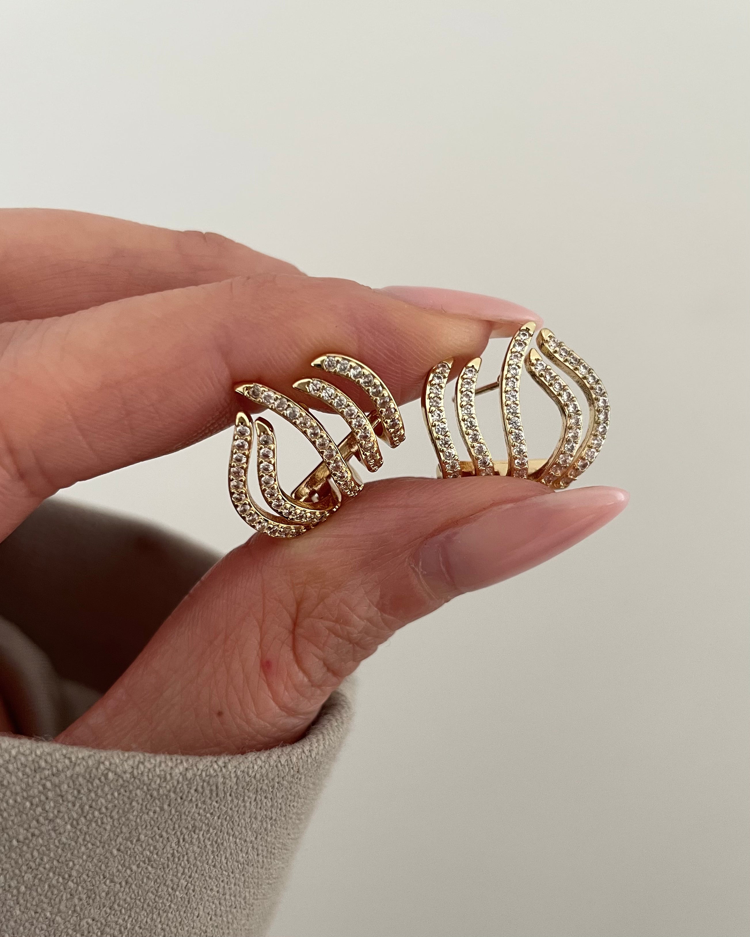 Ohrringe VIP Layer fire -14K vergoldet