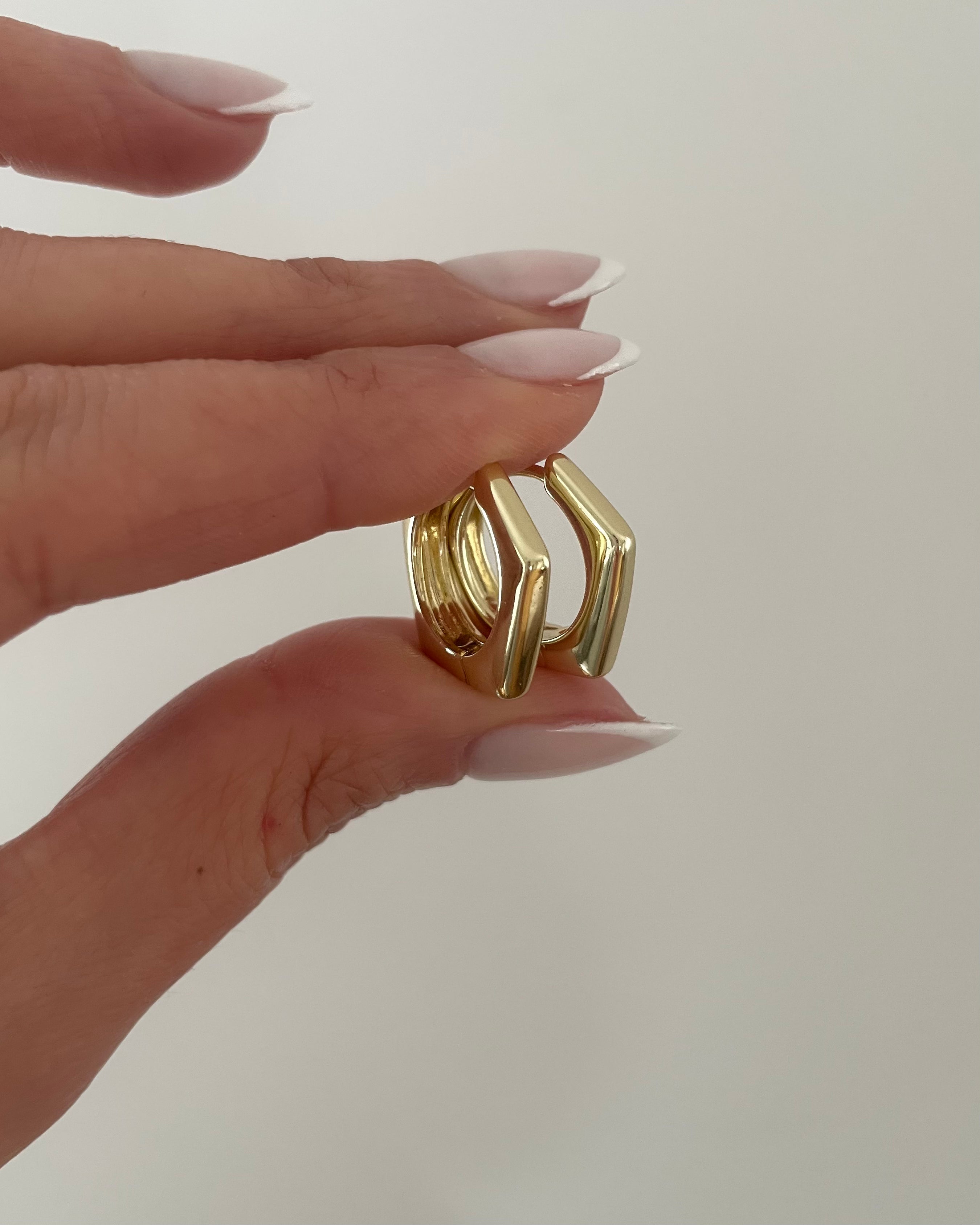 Ohrringe VIP Bold Shape -14K vergoldet
