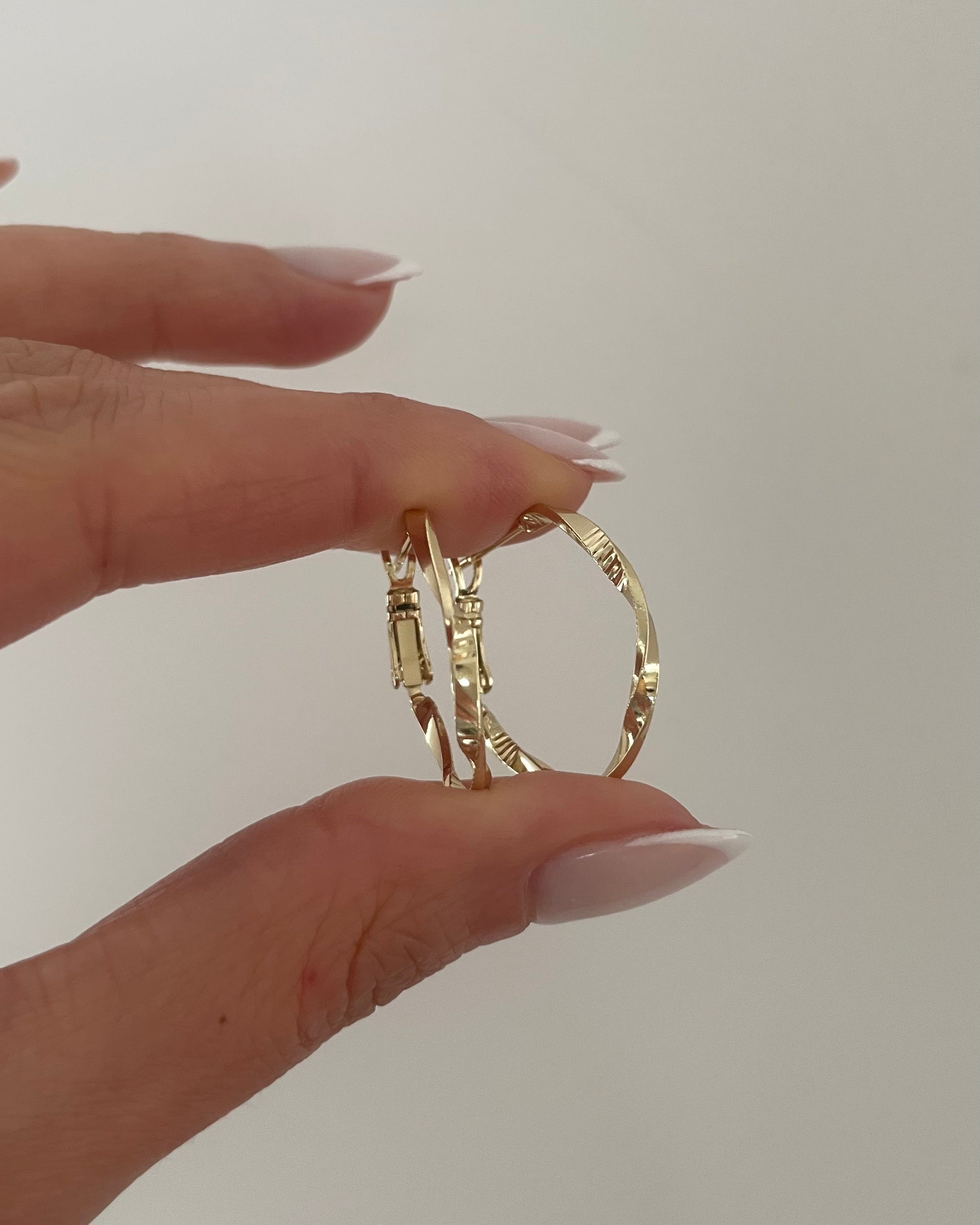 Creolen Twist -14K vergoldet