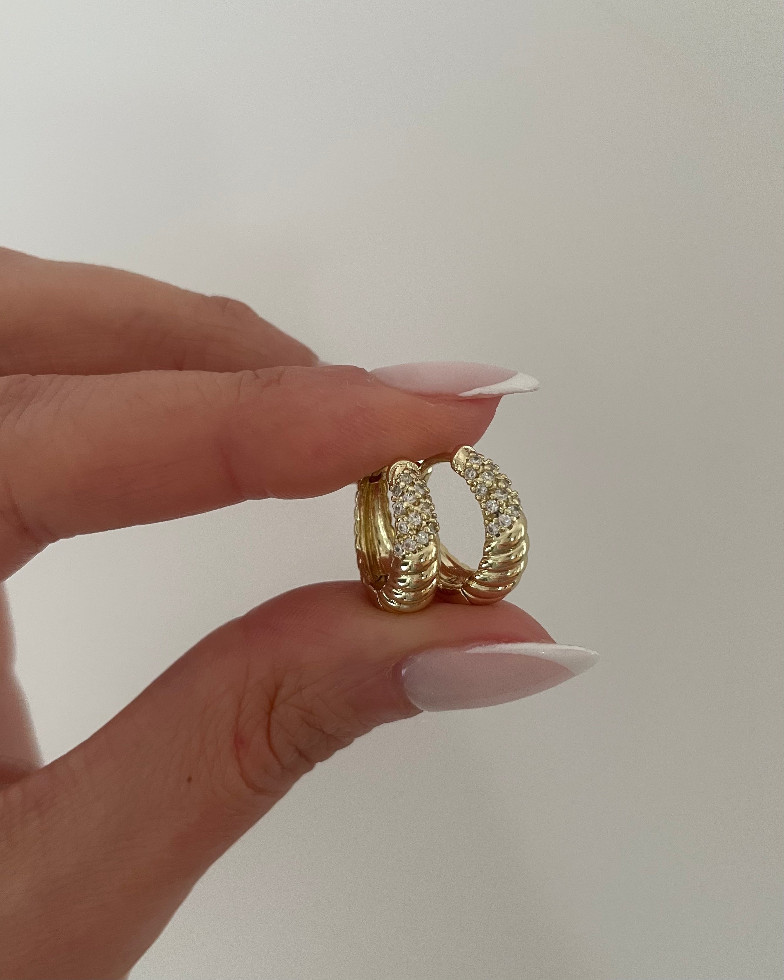 Creolen VIP Twist Glow- 14K vergoldet