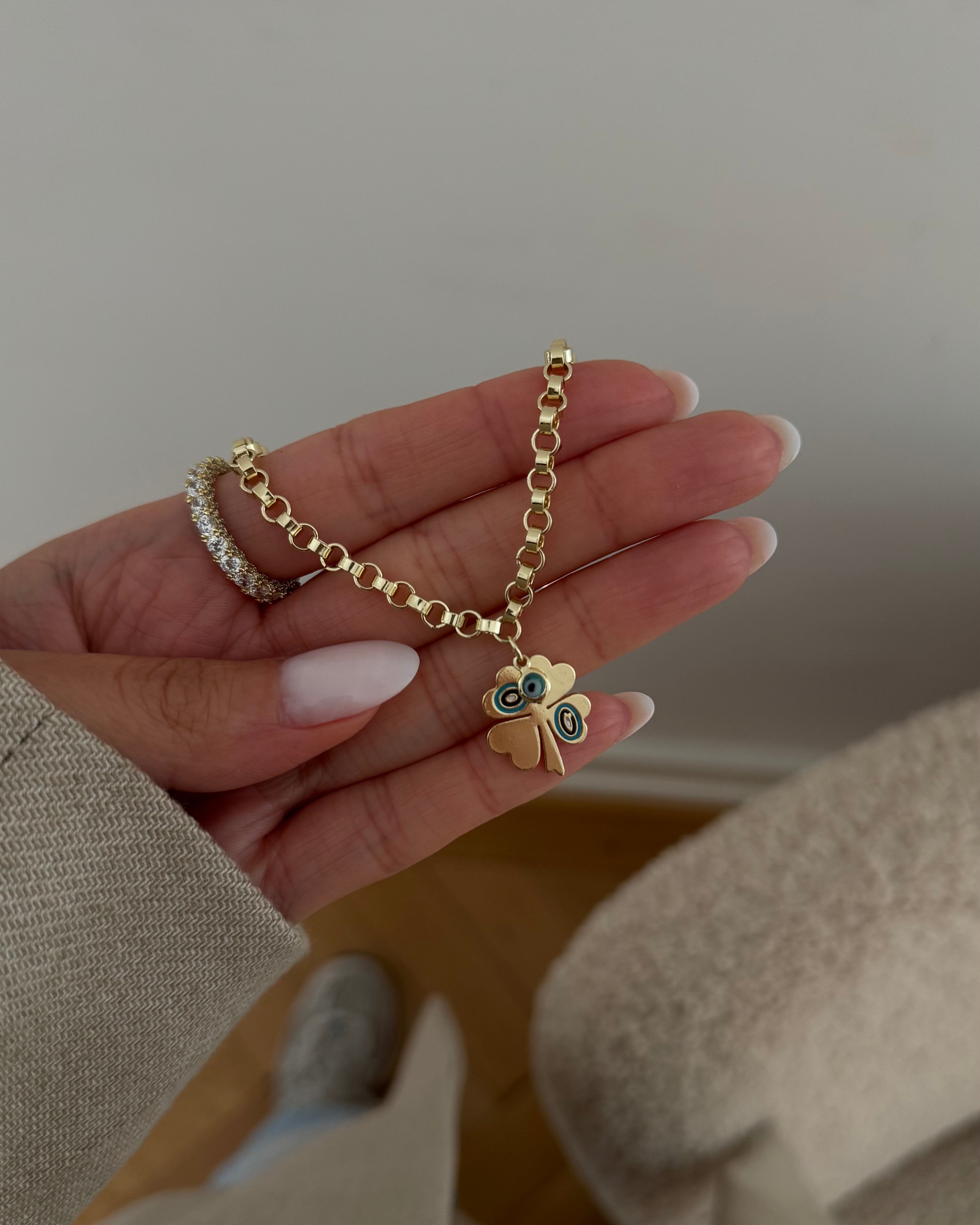 Kette VIP Clover Nazar -14K vergoldet