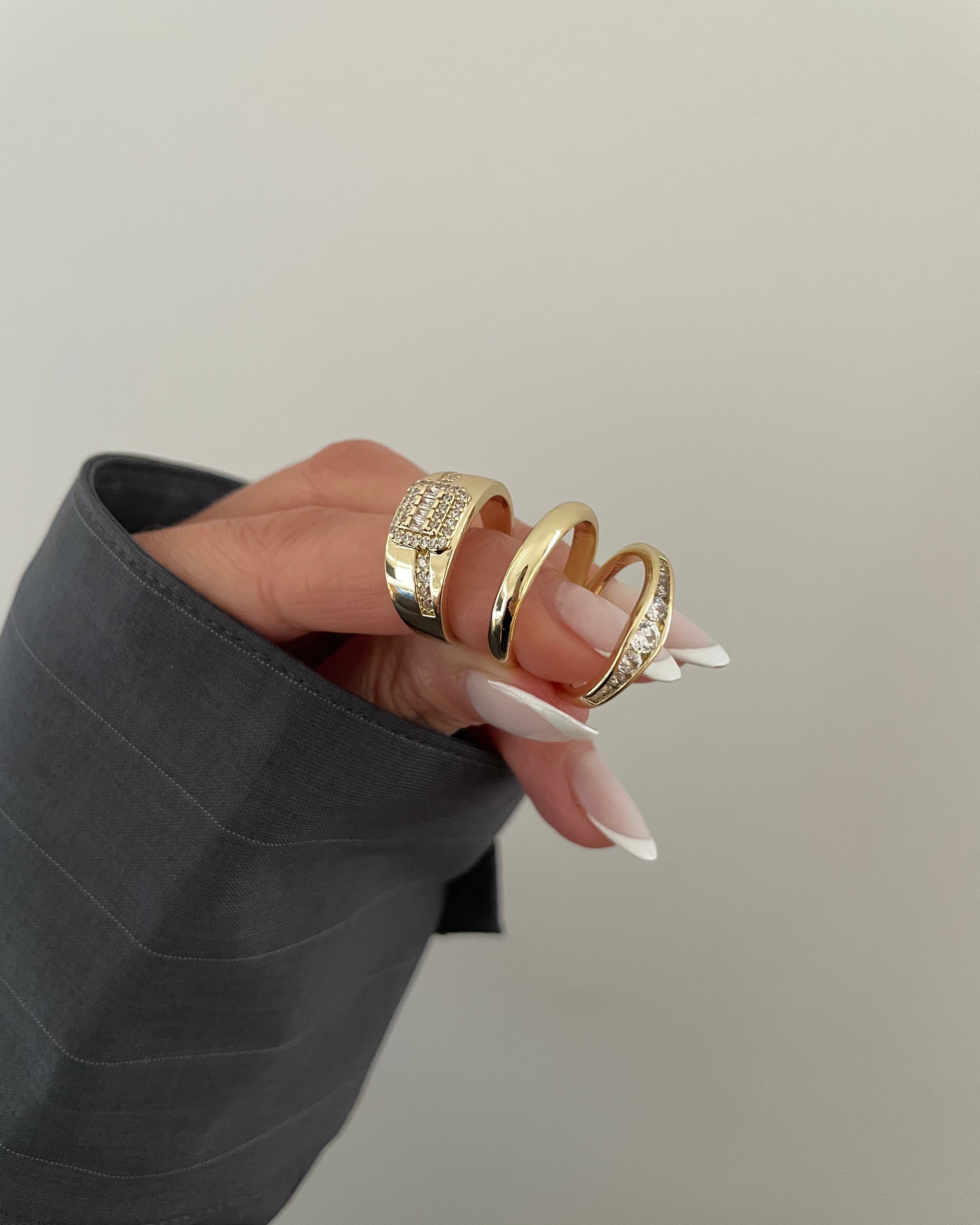 Ring VIP Wave Chic -14K vergoldet